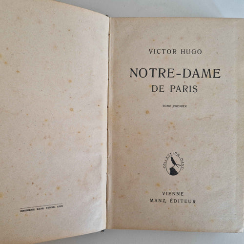 Antique Victor Hugo Book: Notre-Dame de Paris Tome I - A Timeless Treasure