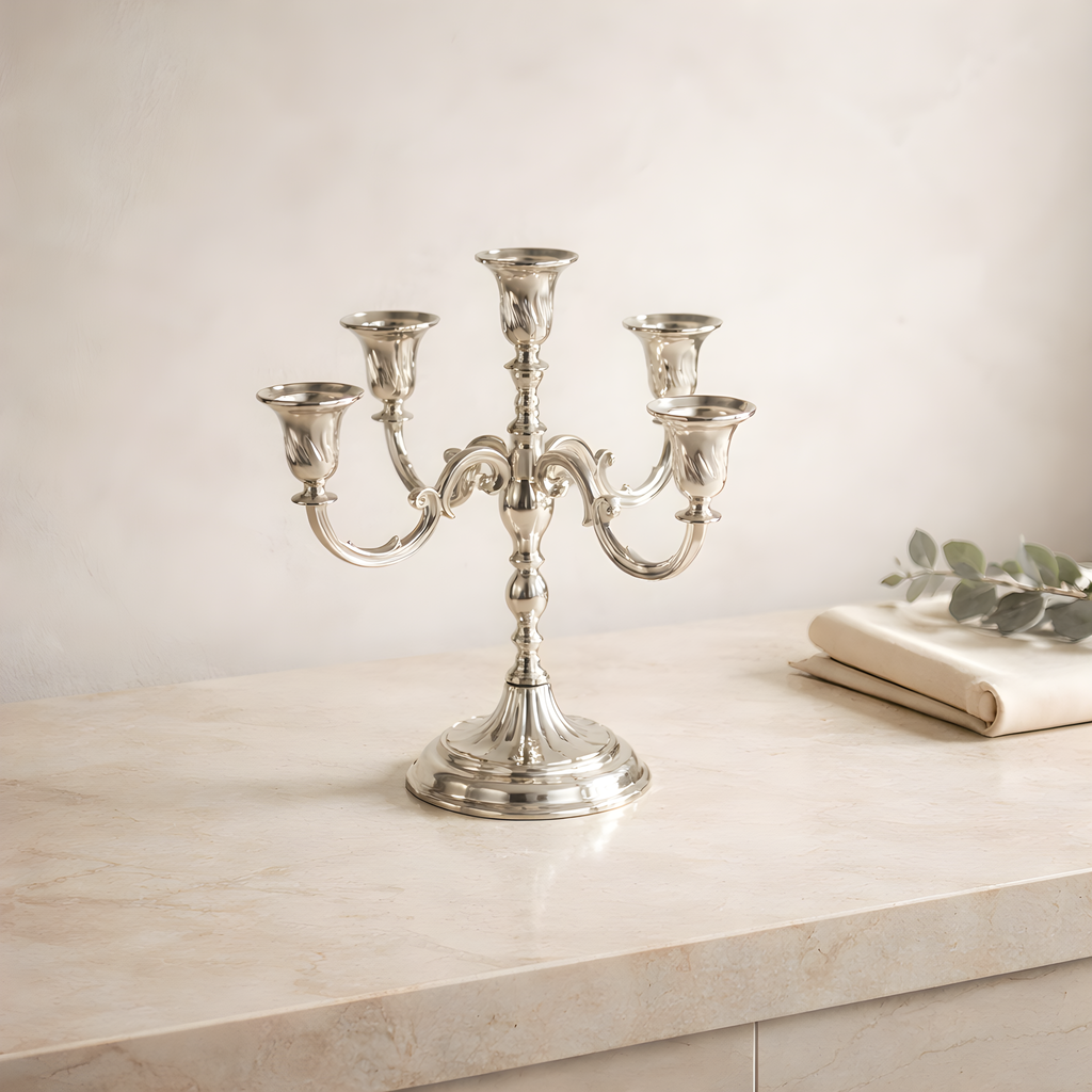 Vintage BMF Silver-Plated 5-Arm Candelabra – Bayerische Metallwarenfabrik