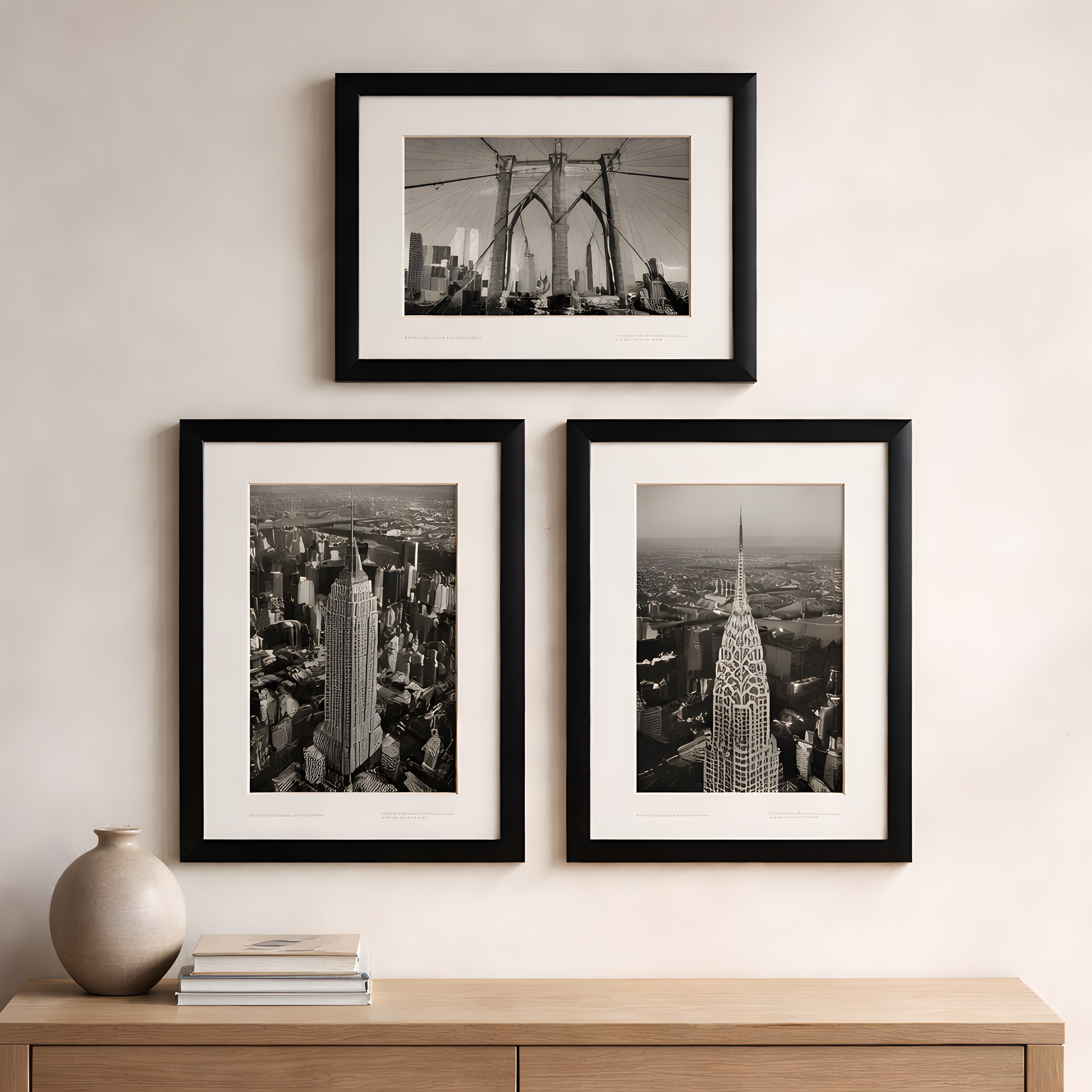 Set of 3 Framed B&W Prints – Memories of New York, Photo: Alan Schein