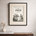 Framed Vintage Coca-Cola Advertisement – “Step Into This Picture”, 1992 Authorised Reprint
