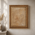 Cadre Photo Vintage en Bois avec Verre – Profil Moulé Marron et Doré