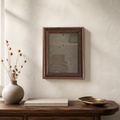 Vintage Wooden Picture Frame with Glass Wall Hanging or Desk Stand Antique - WhisperTreasuresCo