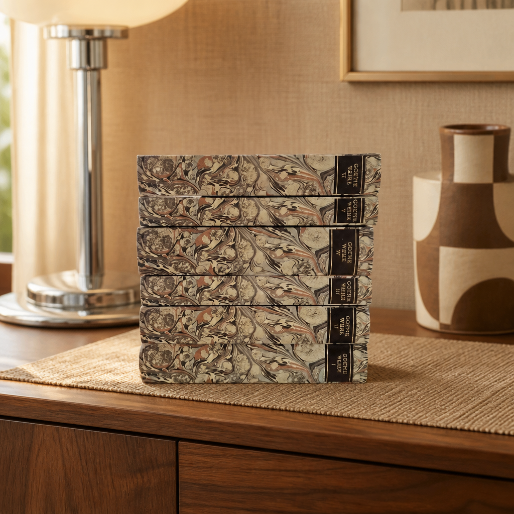 Goethe Werke – Œuvres complètes en 6 volumes | Insel Verlag Frankfurt am Main 1982 | Plats en papier marbré à la main