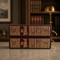 Die Bibel – Lot de 2 volumes | Ancien et Nouveau Testament complets | Traduction de Luther | Gravures de Matthaeus Merian | Naumann & Göbel