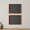 Lot de 2 cadres photo vintage assortis en bois | Teck | 30×23cm | Verre Inclus