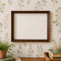 Vintage Dark Mahogany Wooden Picture Frame 38×30.5 cm Stepped Profile with Glass – Landscape - WhisperTreasuresCo