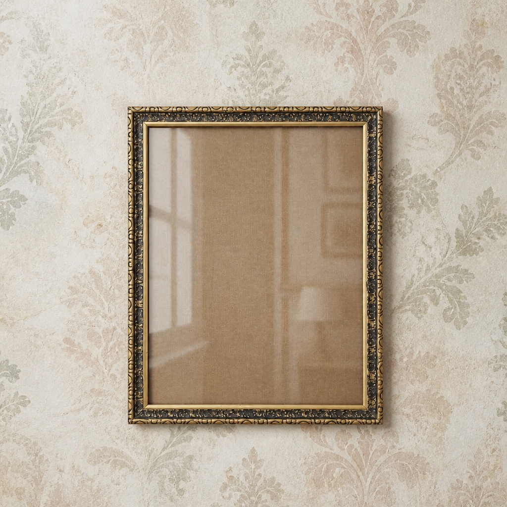 Vintage Ornate Gold Picture Frame 31×40 cm Embossed Scroll Moulding with Glass - WhisperTreasuresCo