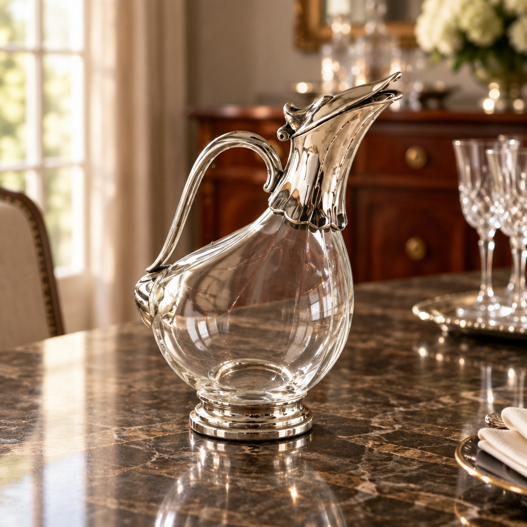 Vintage Silver-Plated Decanter – Elevate Your Entertaining with this Elegant Claret Jug