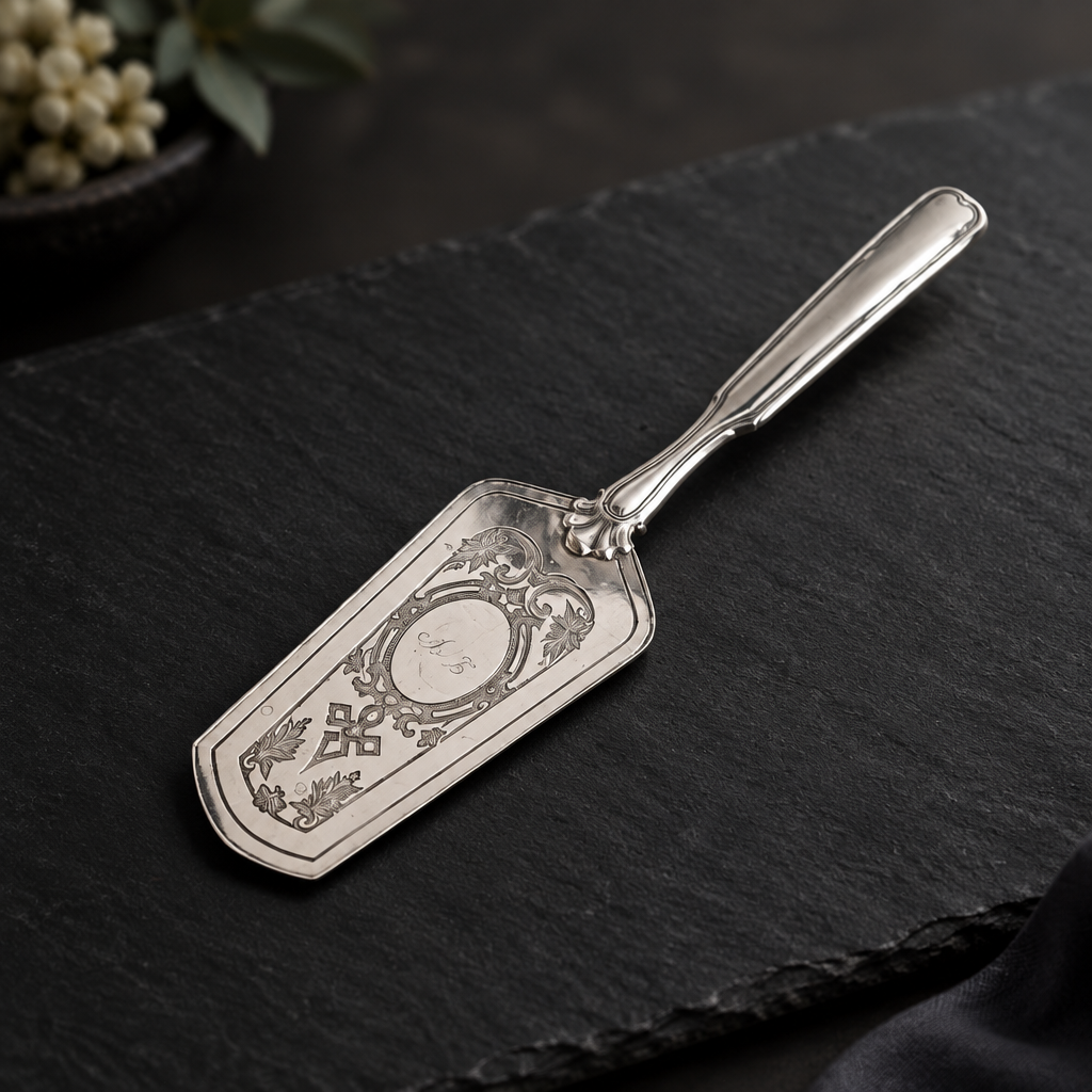 Vintage Silver-Plated Cake Server, Ornate 29 cm