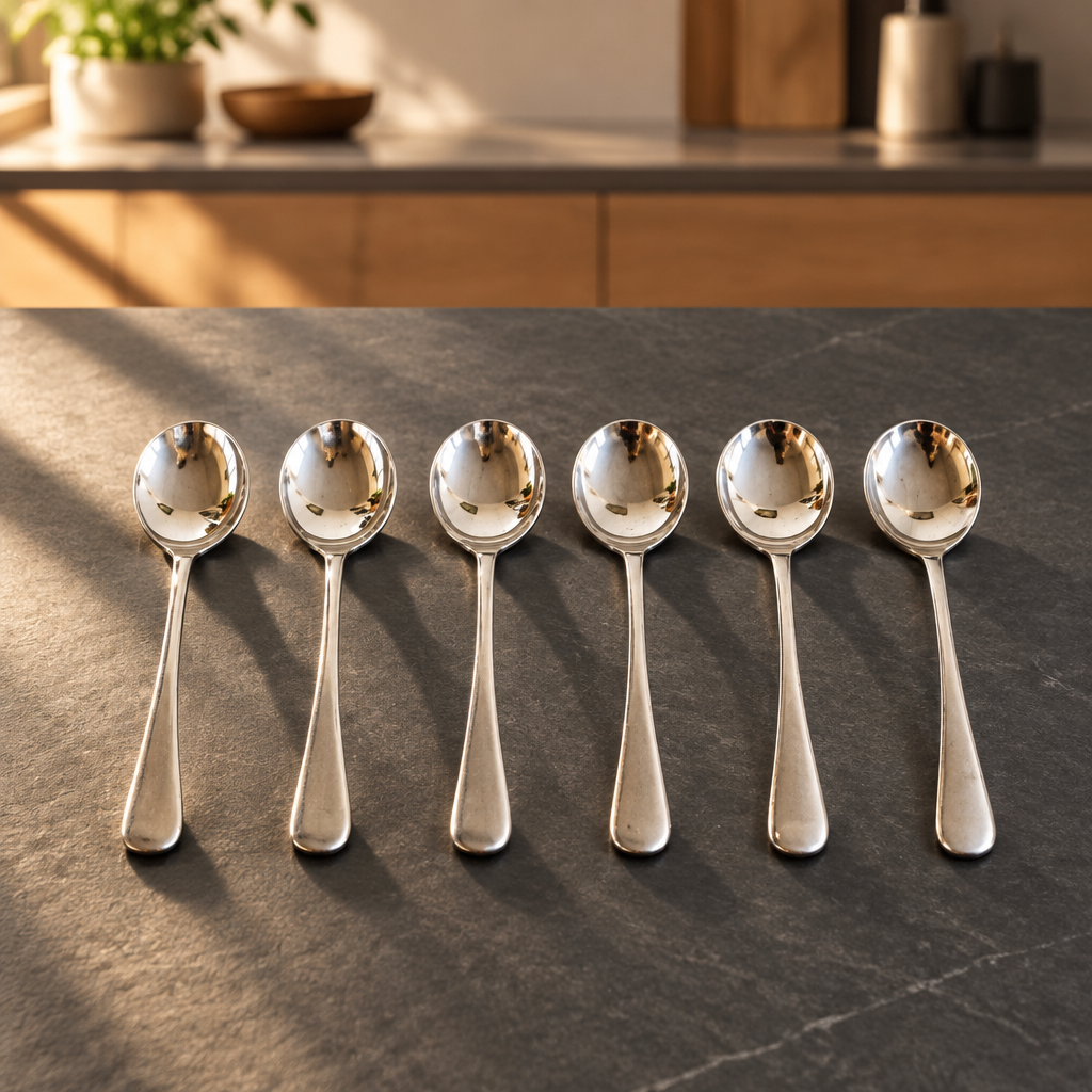 Vintage Sheffield Silver-Plated Spoons – Set of 6