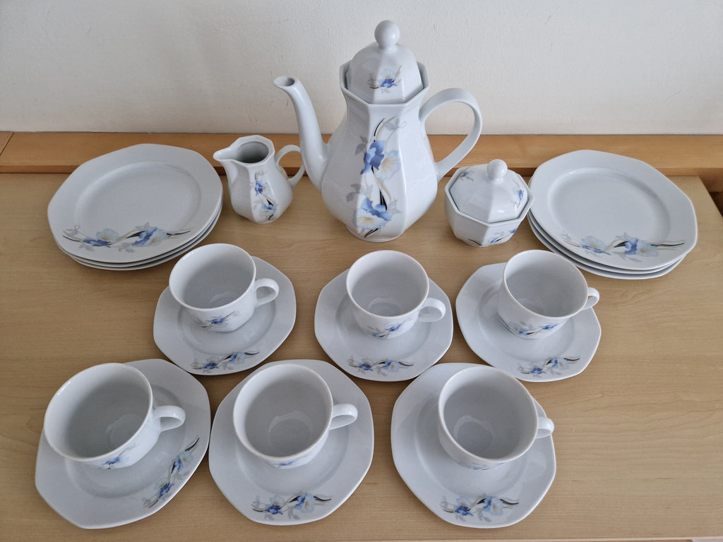 Rosenthal stamp on base of saucer and cup – vintage porcelain coffee set