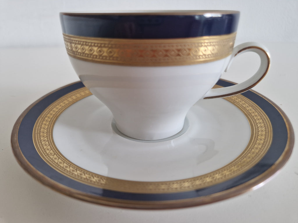 Winterling Bavaria – Service à café en porcelaine bleu cobalt et or – 15 pièces, Marktleuthen