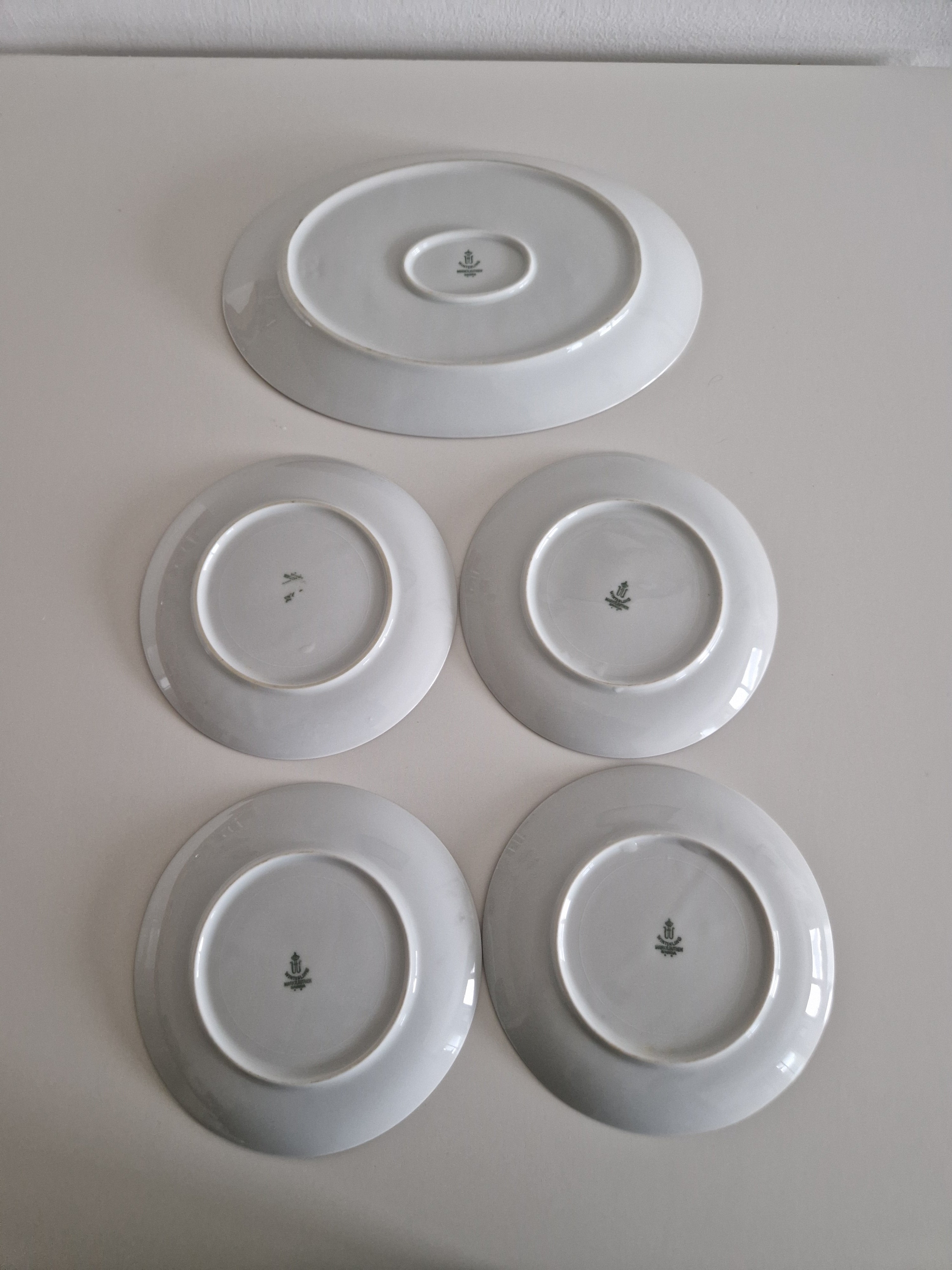 Winterling Bavaria – Service à café en porcelaine bleu cobalt et or – 15 pièces, Marktleuthen