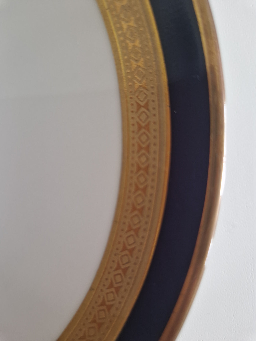 Winterling Bavaria – Service à café en porcelaine bleu cobalt et or – 15 pièces, Marktleuthen
