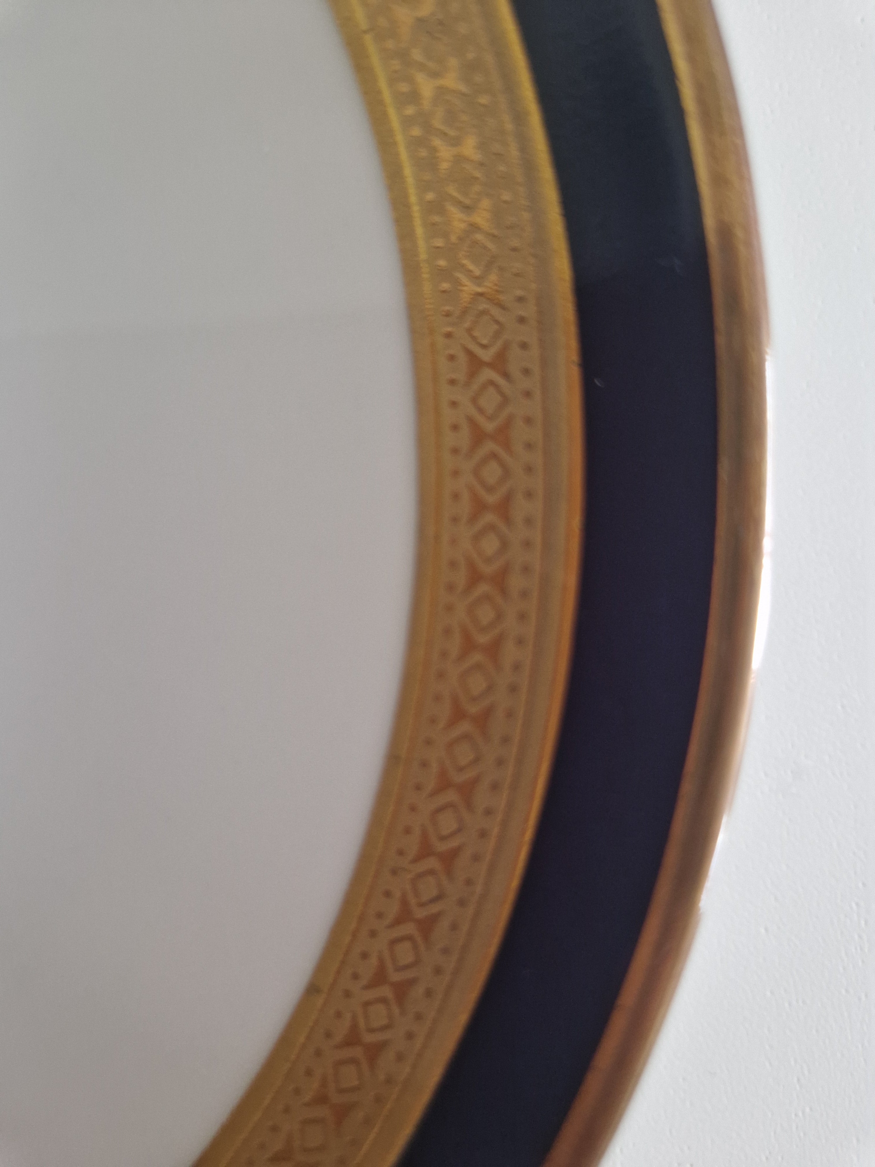 Winterling Bavaria – Service à café en porcelaine bleu cobalt et or – 15 pièces, Marktleuthen