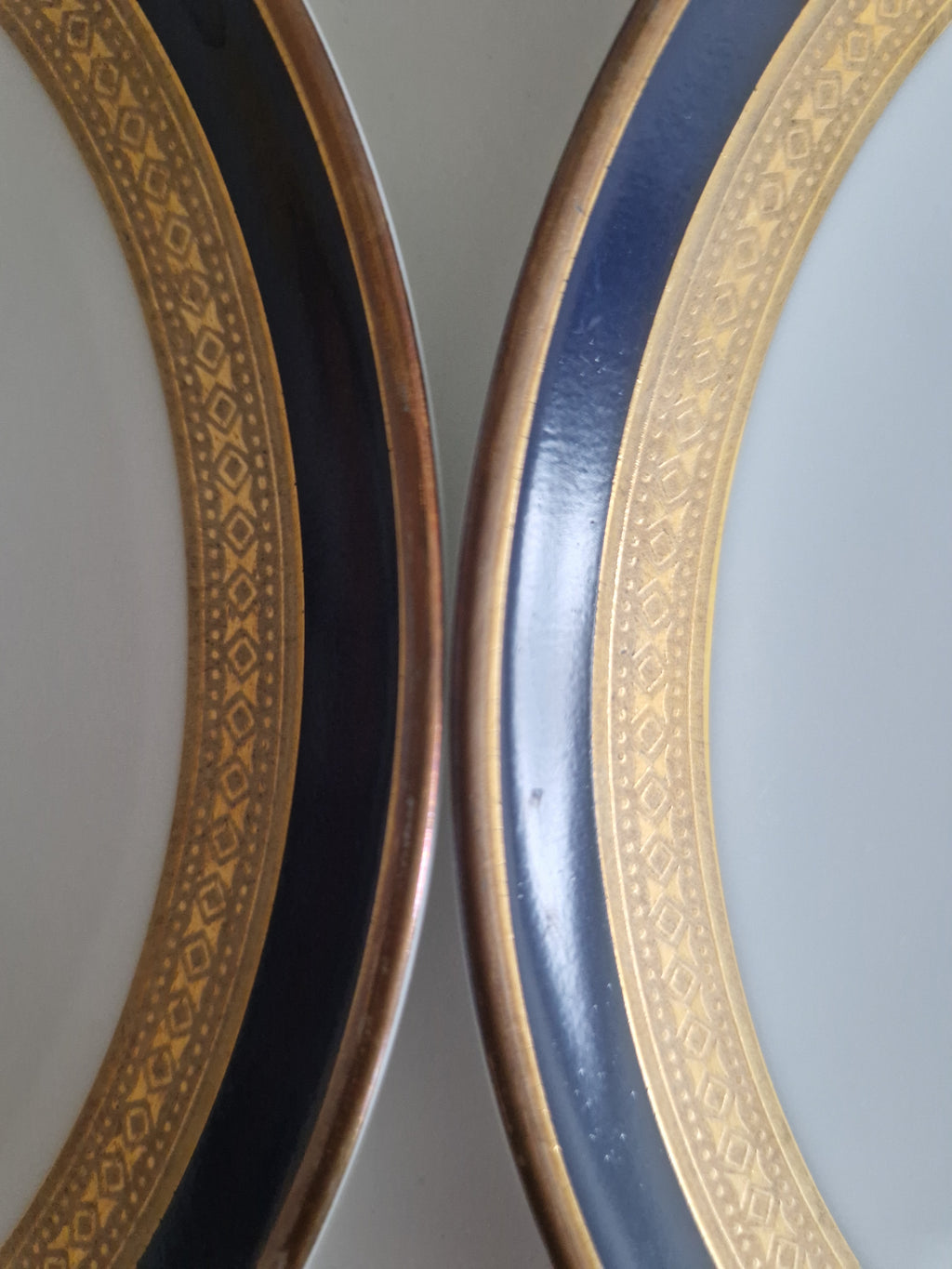 Winterling Bavaria – Service à café en porcelaine bleu cobalt et or – 15 pièces, Marktleuthen