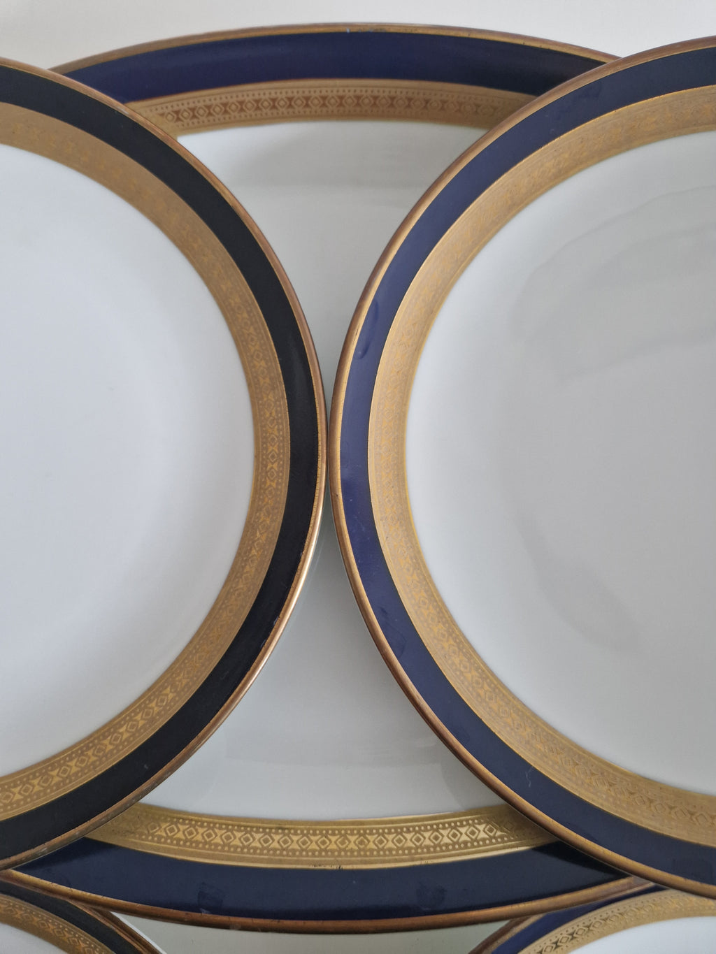 Winterling Bavaria – Service à café en porcelaine bleu cobalt et or – 15 pièces, Marktleuthen