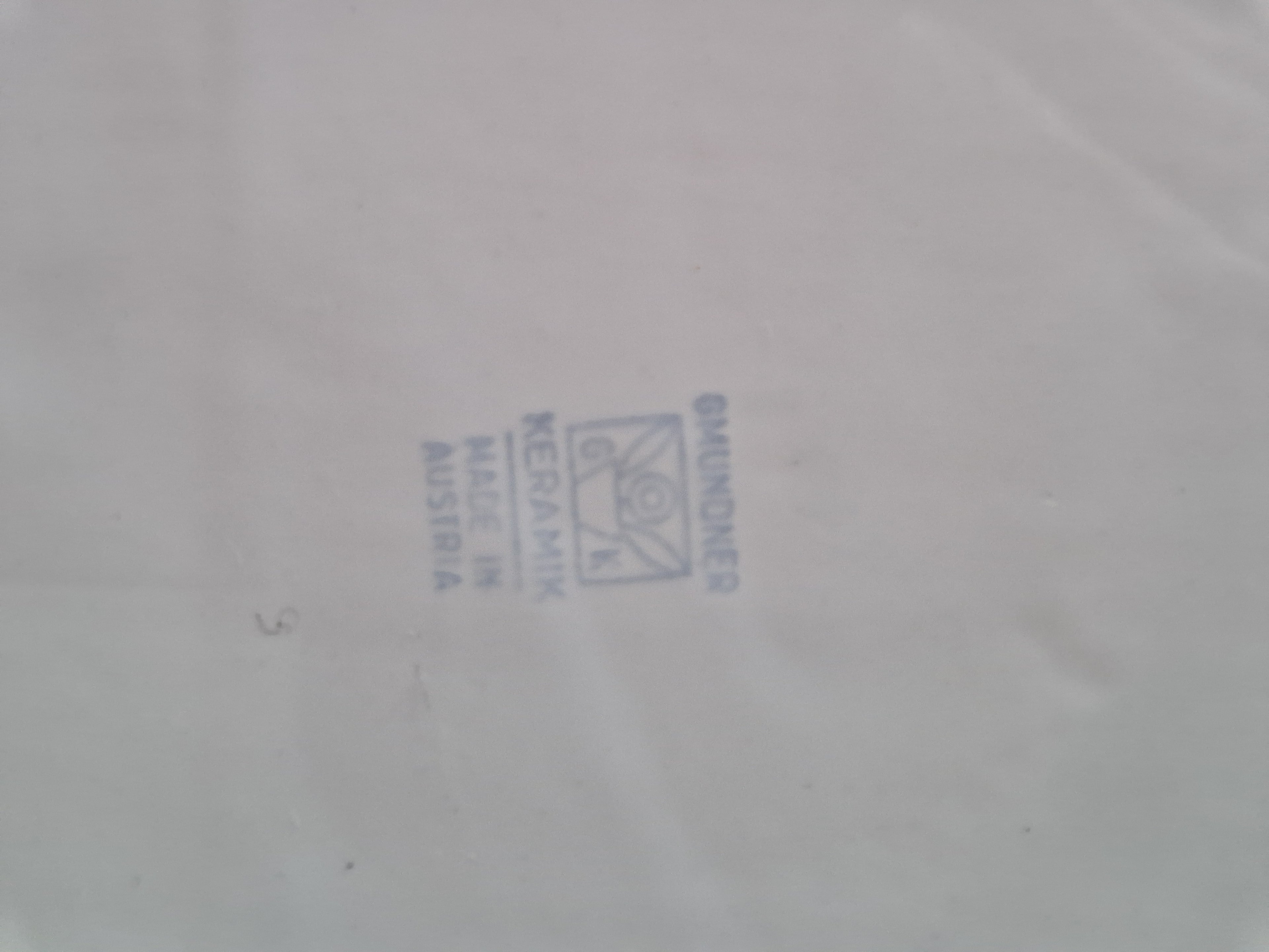 Plat de service vintage Gmunden | Gmundner Keramik Autriche | Motif tourbillonnant vert sarcelle, milieu du XXe siècle