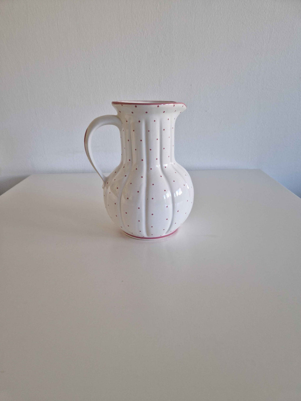 Vintage Gmundner Keramik Jug - Beautiful Rotgeflammt Red Dot Pattern