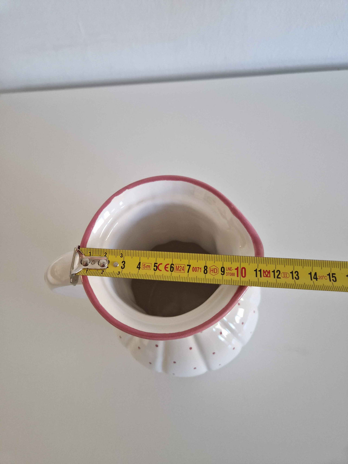 Vintage Gmundner Keramik Jug - Beautiful Rotgeflammt Red Dot Pattern