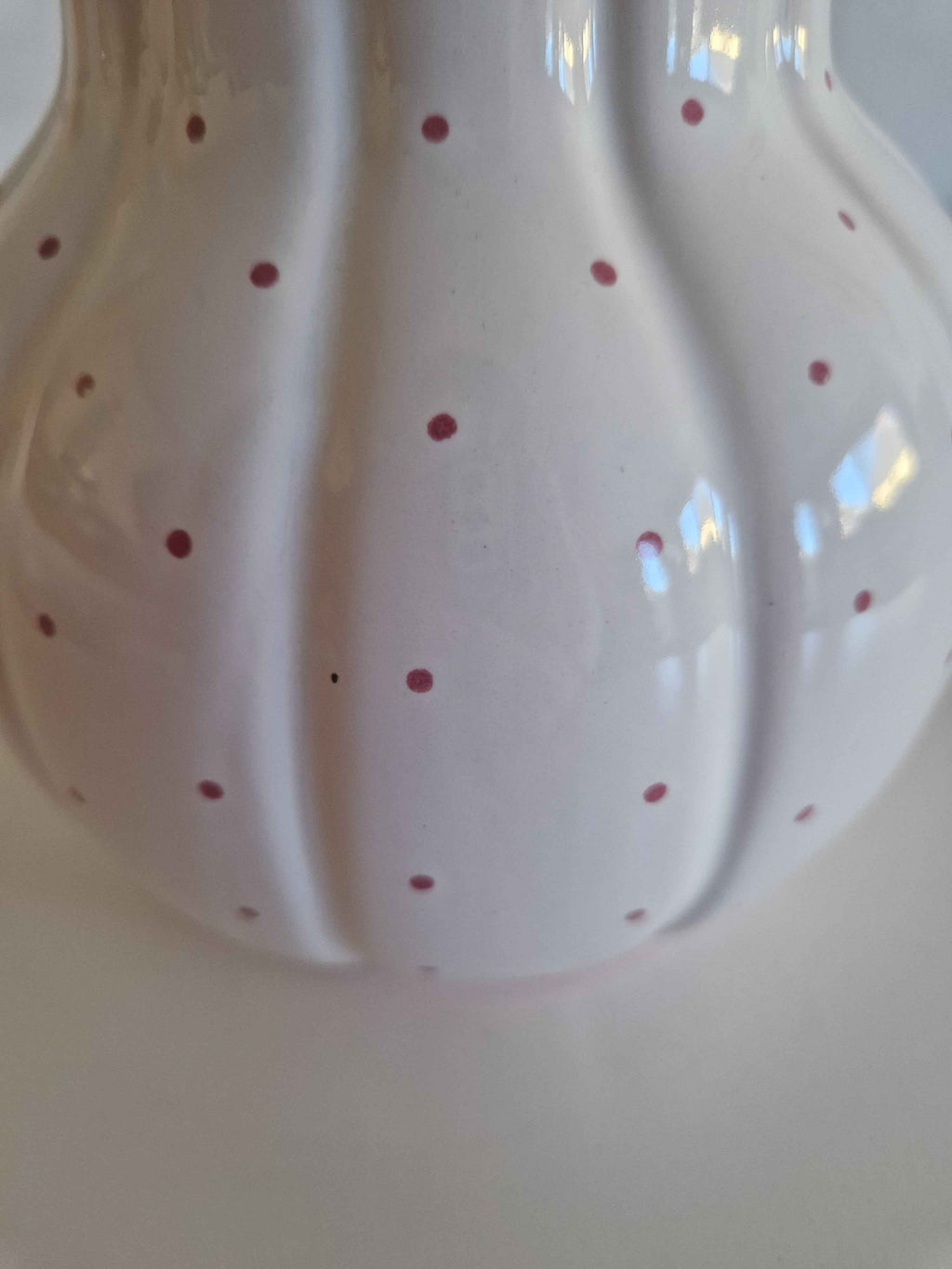 Vintage Gmundner Keramik Jug - Beautiful Rotgeflammt Red Dot Pattern