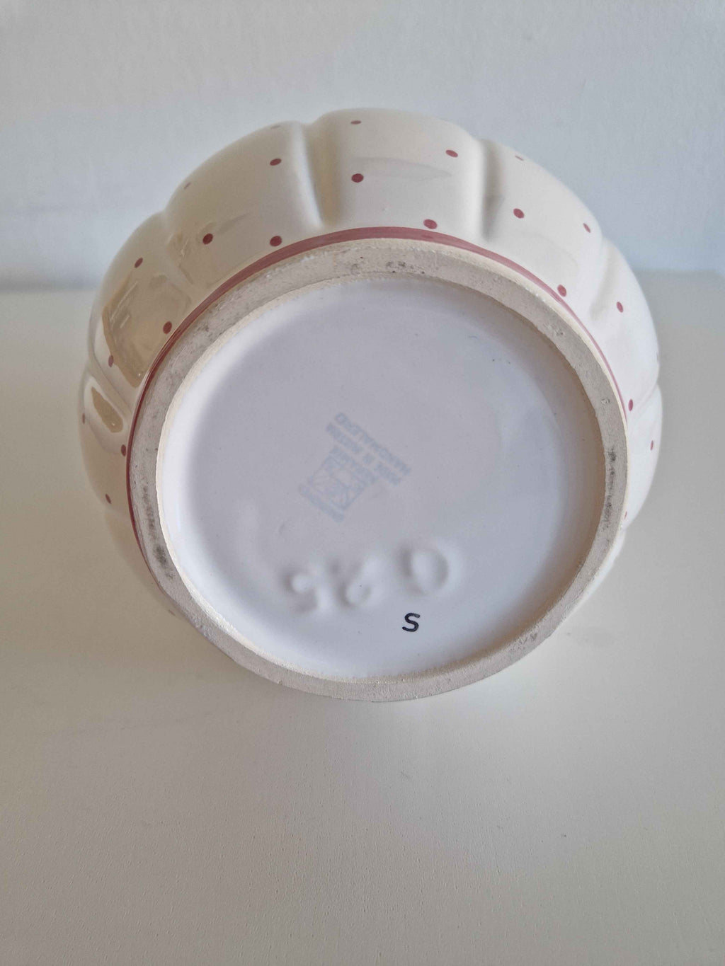 Vintage Gmundner Keramik Jug - Beautiful Rotgeflammt Red Dot Pattern