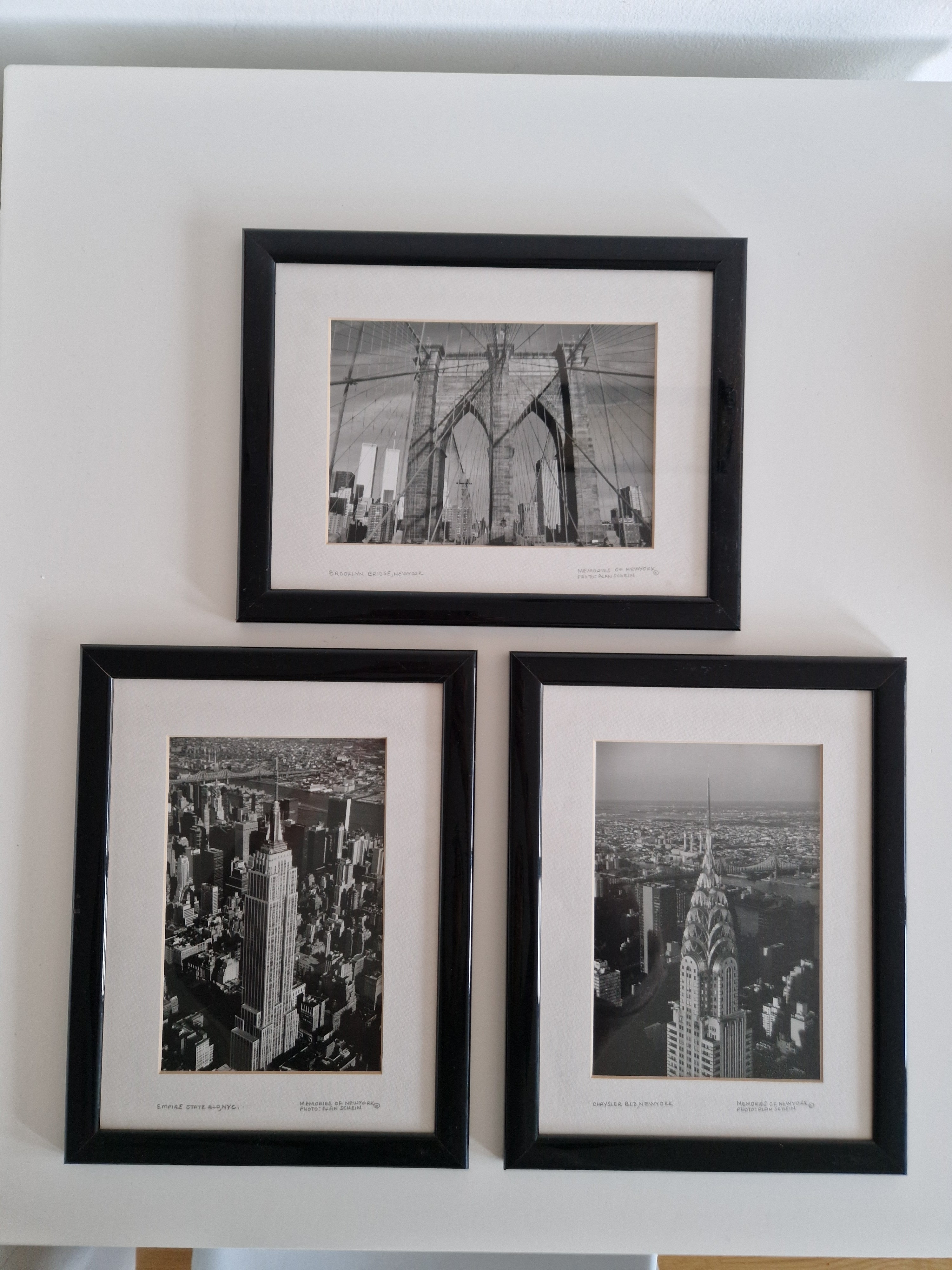 Set of 3 Framed B&W Prints – Memories of New York, Photo: Alan Schein