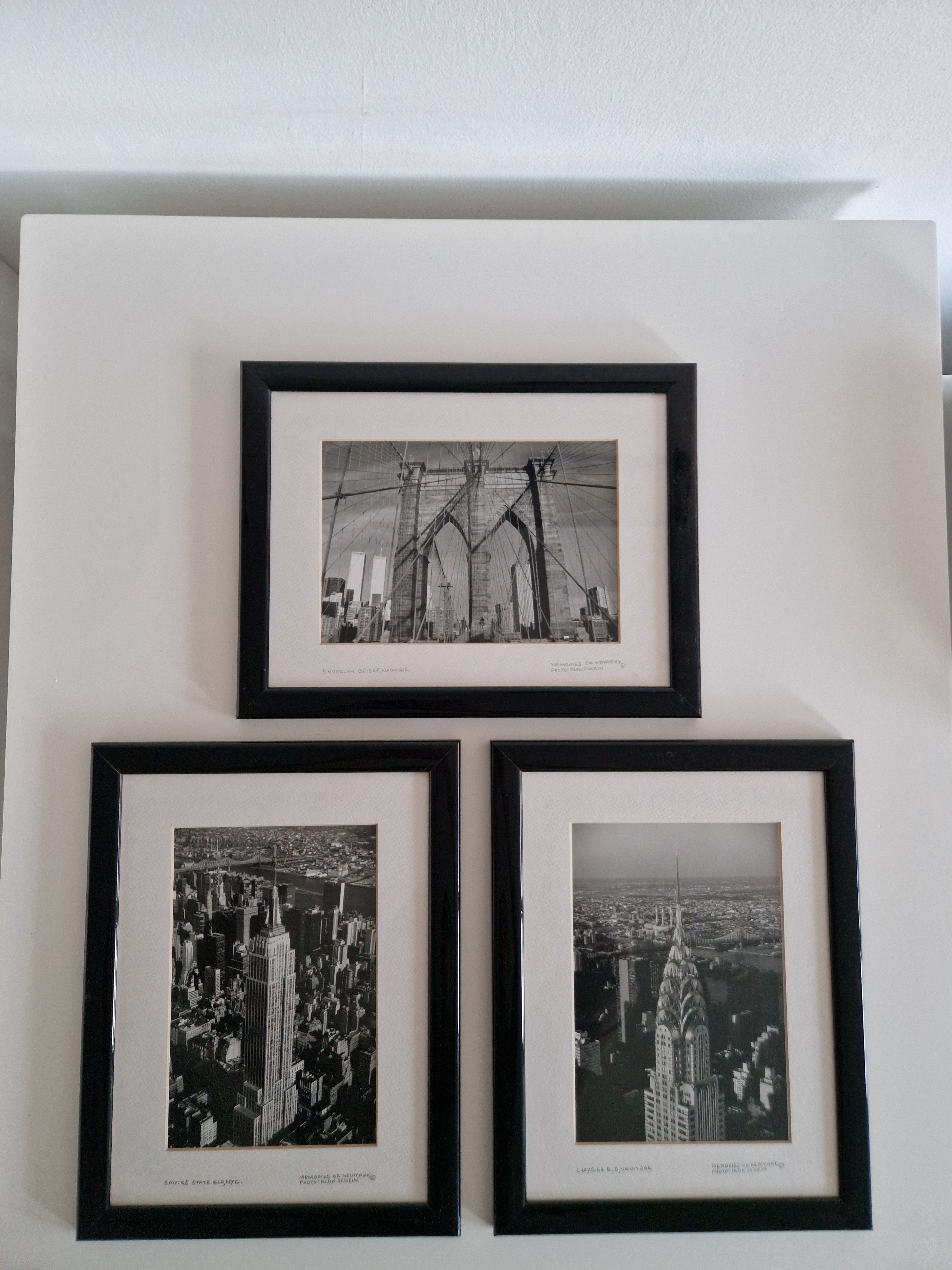 Set of 3 Framed B&W Prints – Memories of New York, Photo: Alan Schein