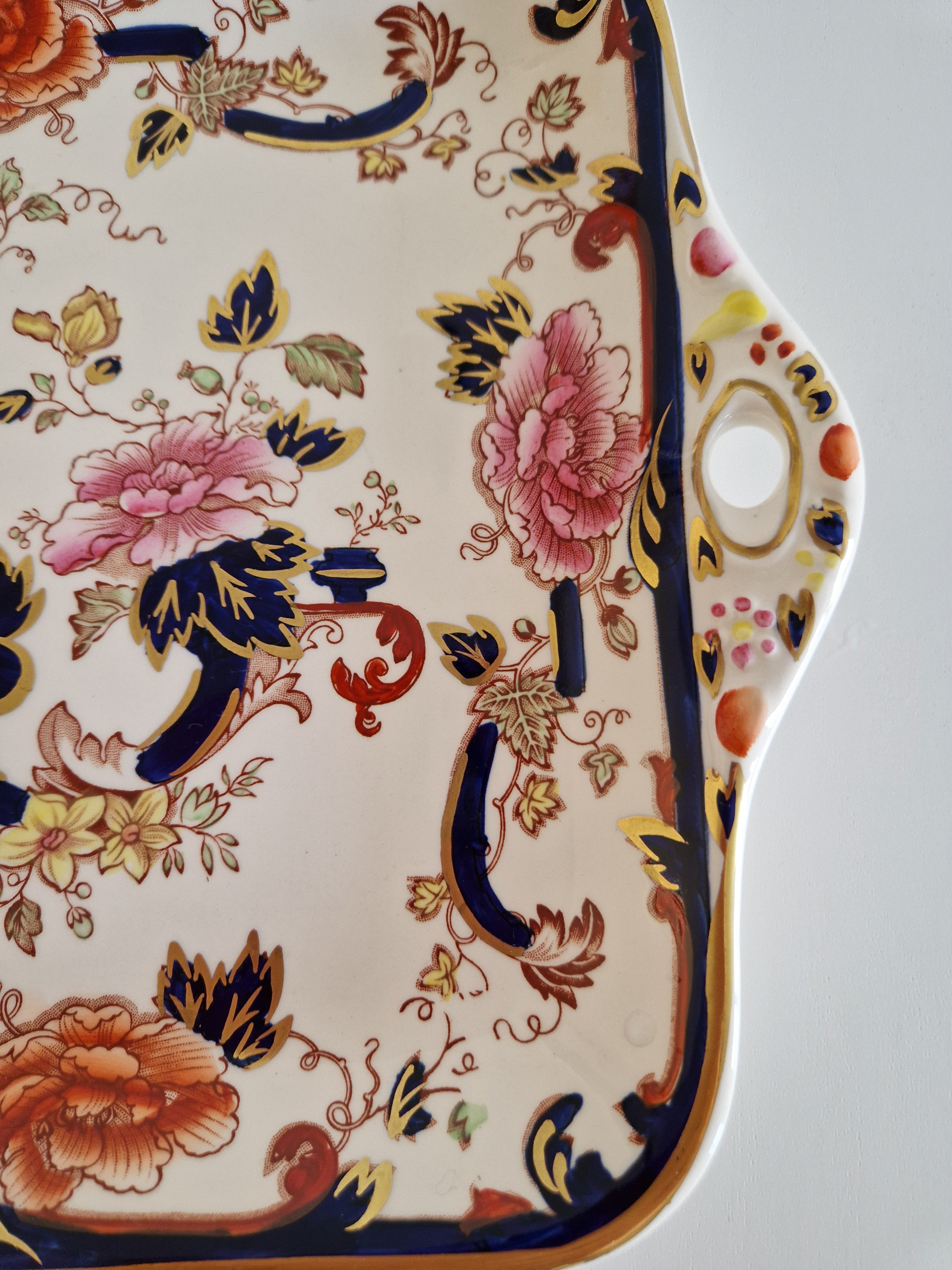 Plateau de service Mason's Patent Ironstone 'Mandalay' Chinoiserie — Angleterre