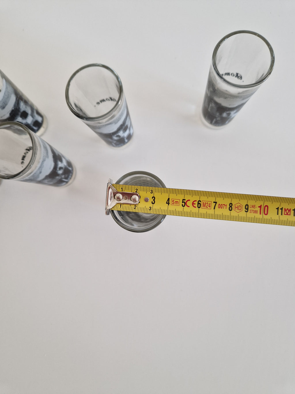 Lot de 6 verres à shot vintage Roma — Imprimé Colisée, Cerve Italie
