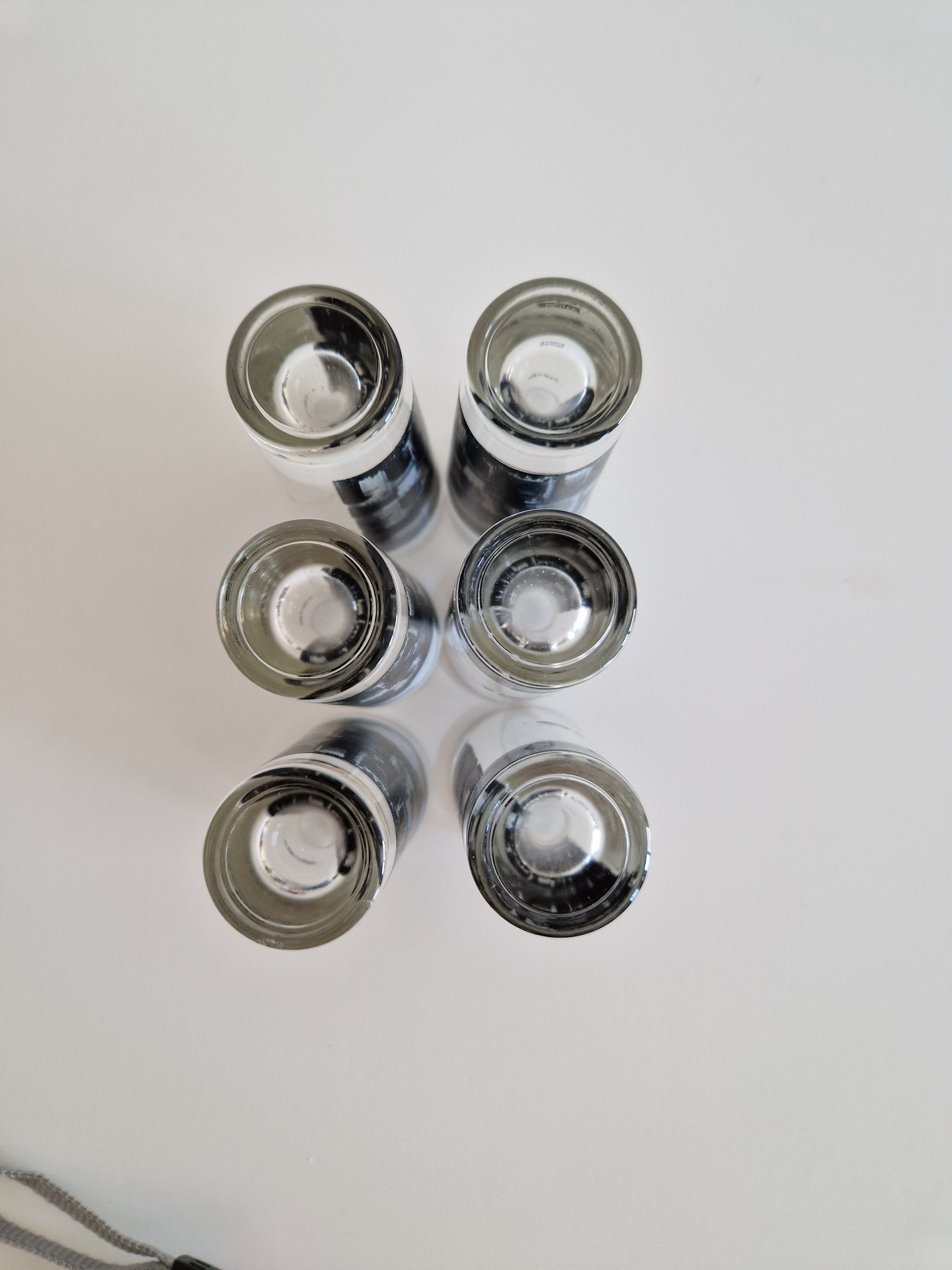 Lot de 6 verres à shot vintage Roma — Imprimé Colisée, Cerve Italie