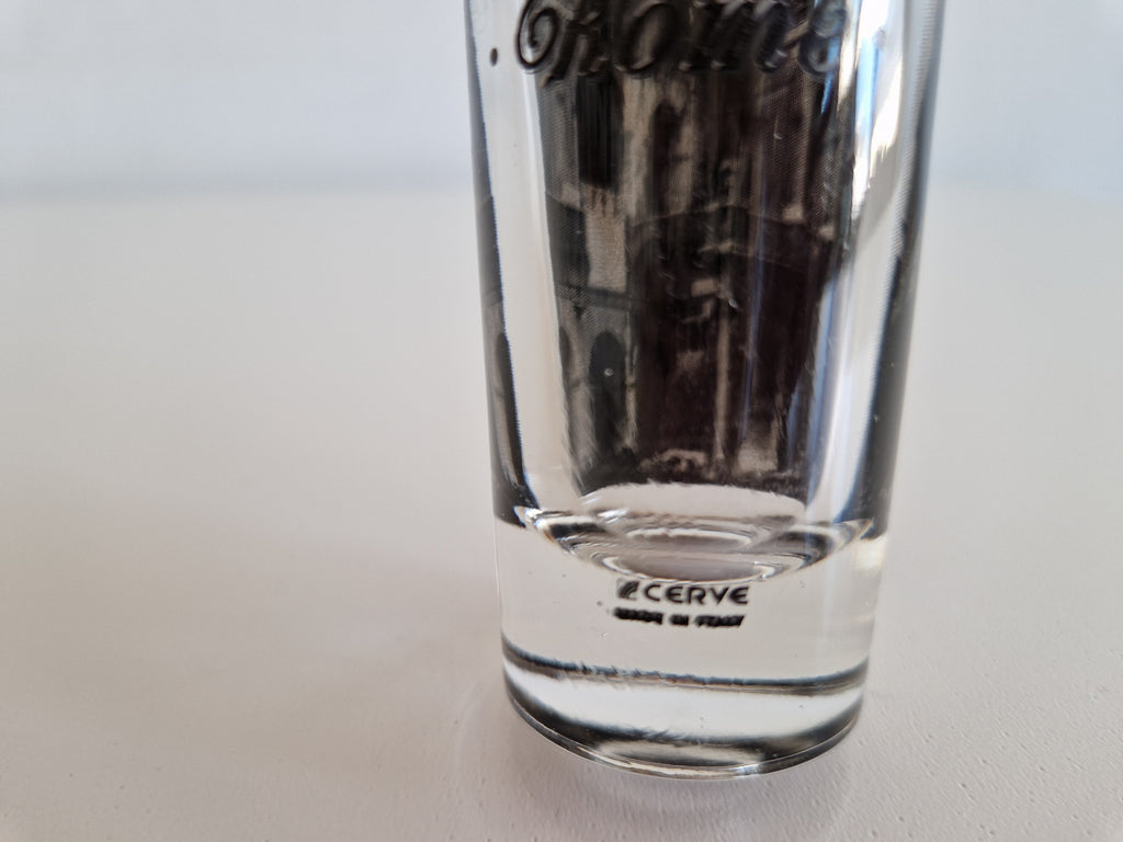 Lot de 6 verres à shot vintage Roma — Imprimé Colisée, Cerve Italie