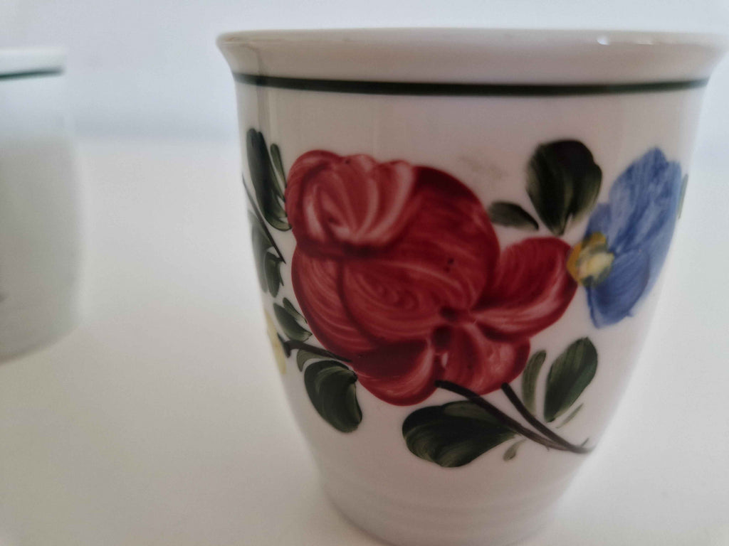 Authentic Vintage Porcelain Schnapps Cups Set – Hand-Painted Lilien Porzellan from Austria