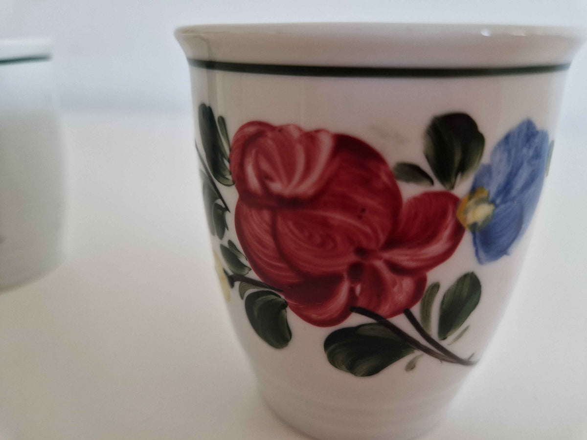 Authentic Vintage Porcelain Schnapps Cups Set – Hand-Painted Lilien Porzellan from Austria