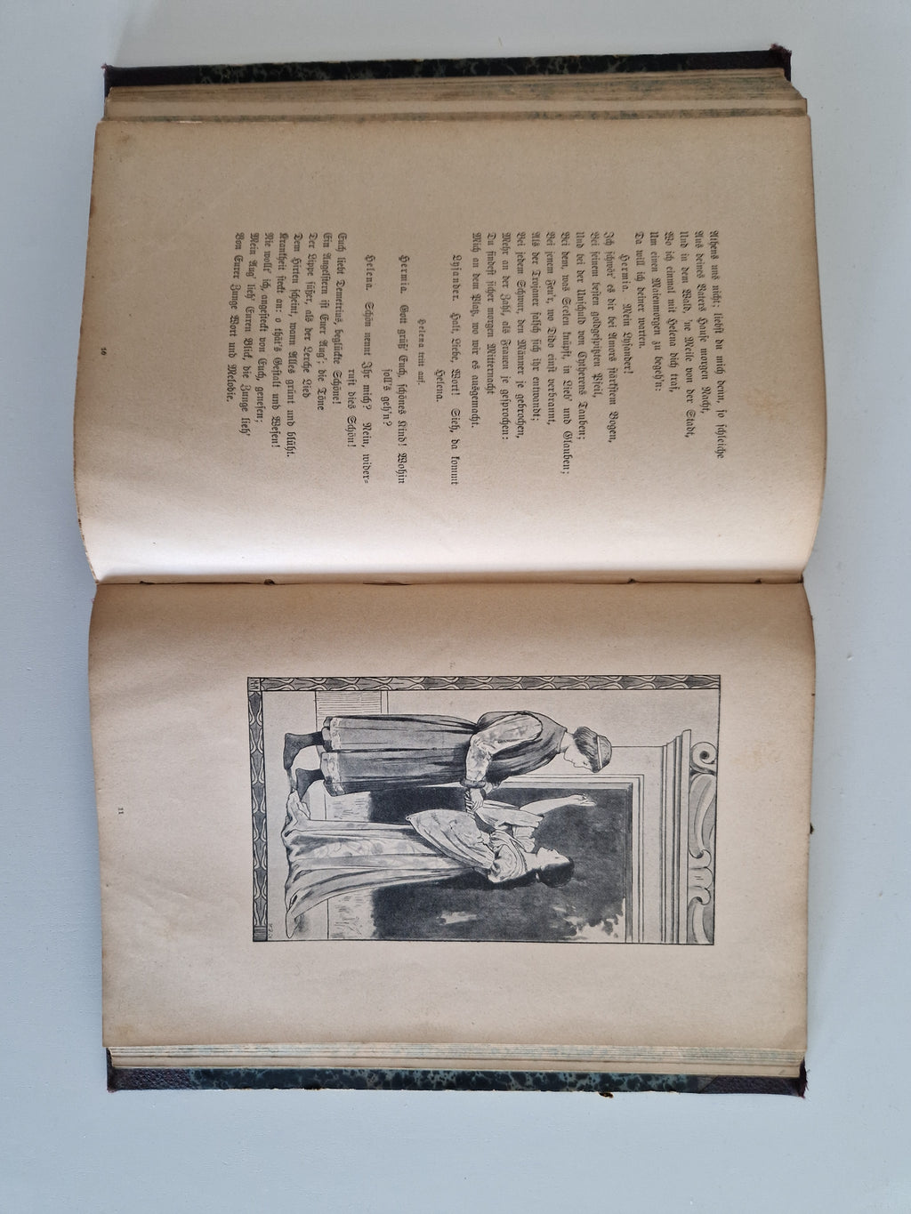 Roméo et Juliette – William Shakespeare | Traduction Schlegel | Deutsches Verlagshaus Bong & Co. Berlin | Illustré | Reliure demi-cuir marbré | environ 20 × 13 cm
