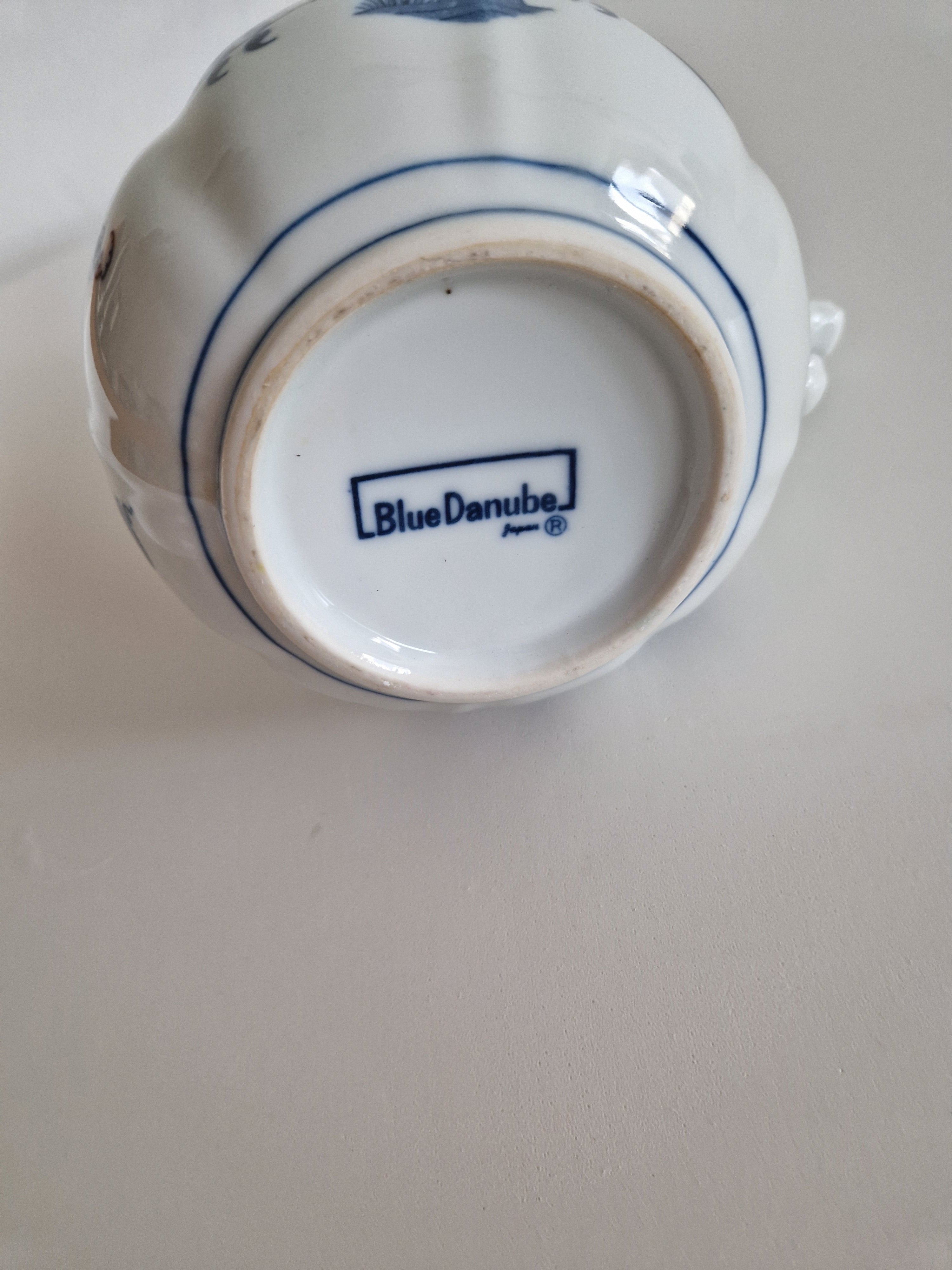 Base of Blue Danube Japan coffee pot showing registered trademark backstamp