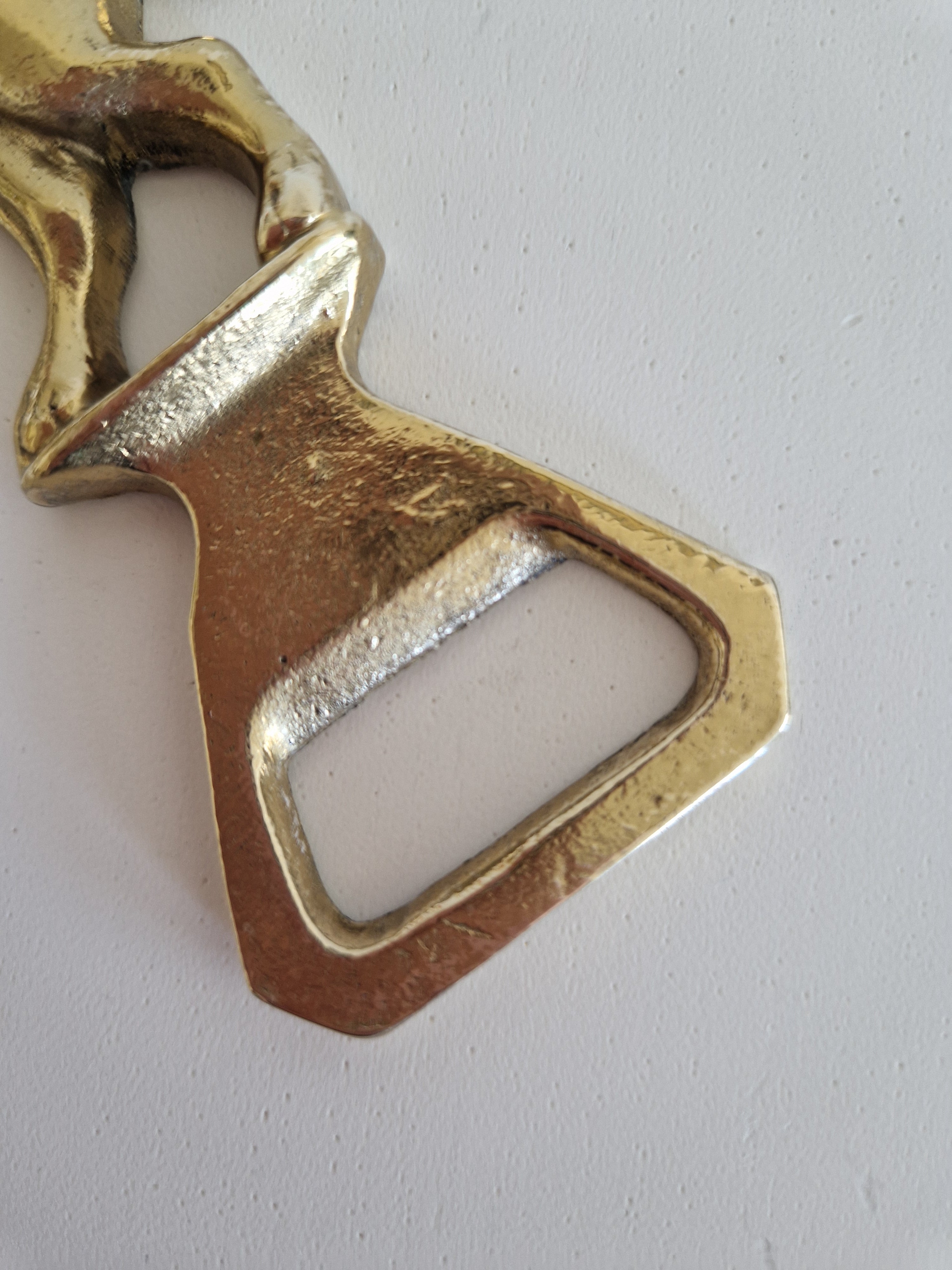 Vintage Brass Rampant Lion Bottle Opener – Cast Brass, 13 cm, Hanging Ring