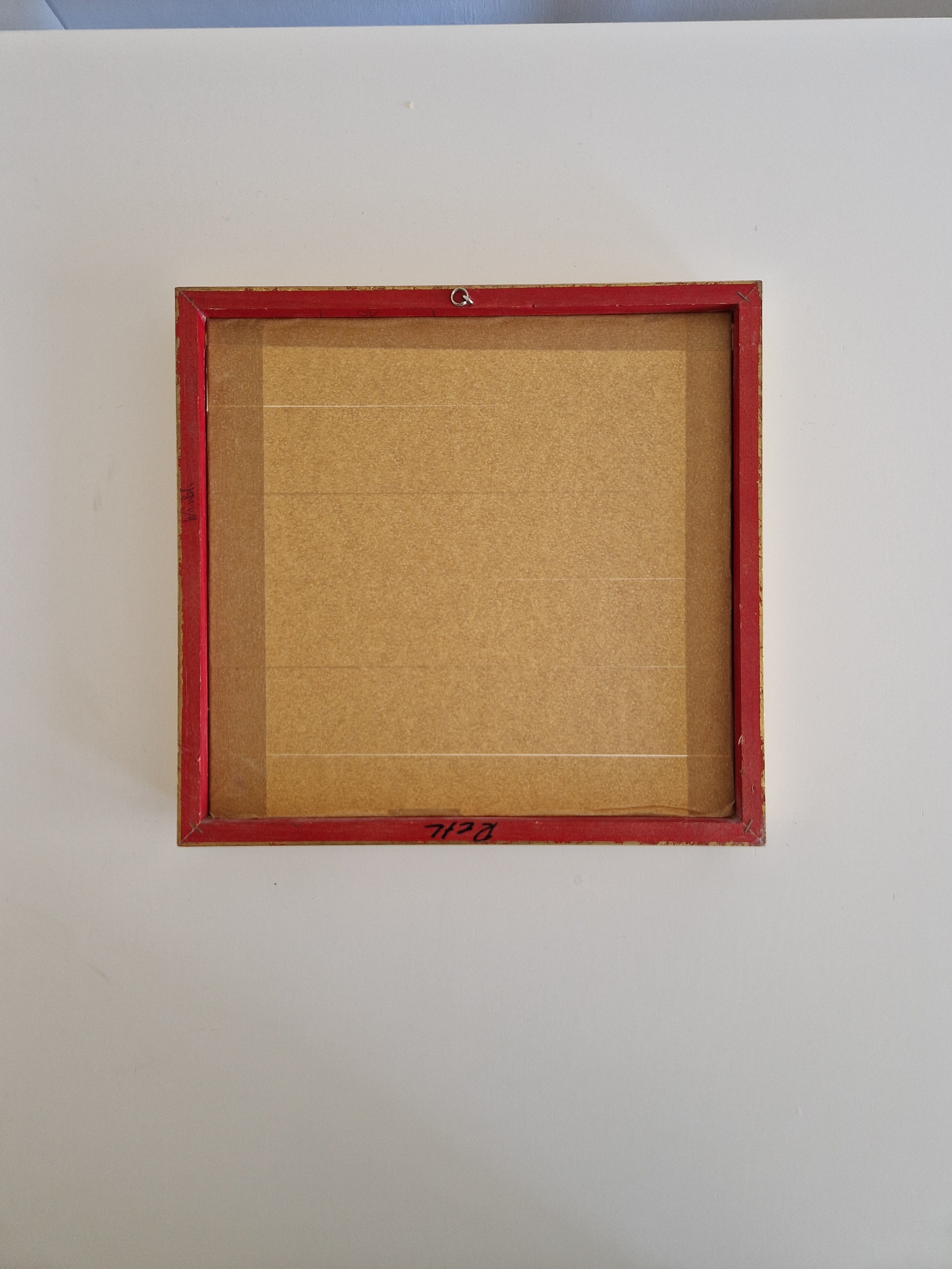 Vergoldeter Vintage-Bilderrahmen mit gestufter Rillenleiste – 30 × 33 cm, ohne Inhalt