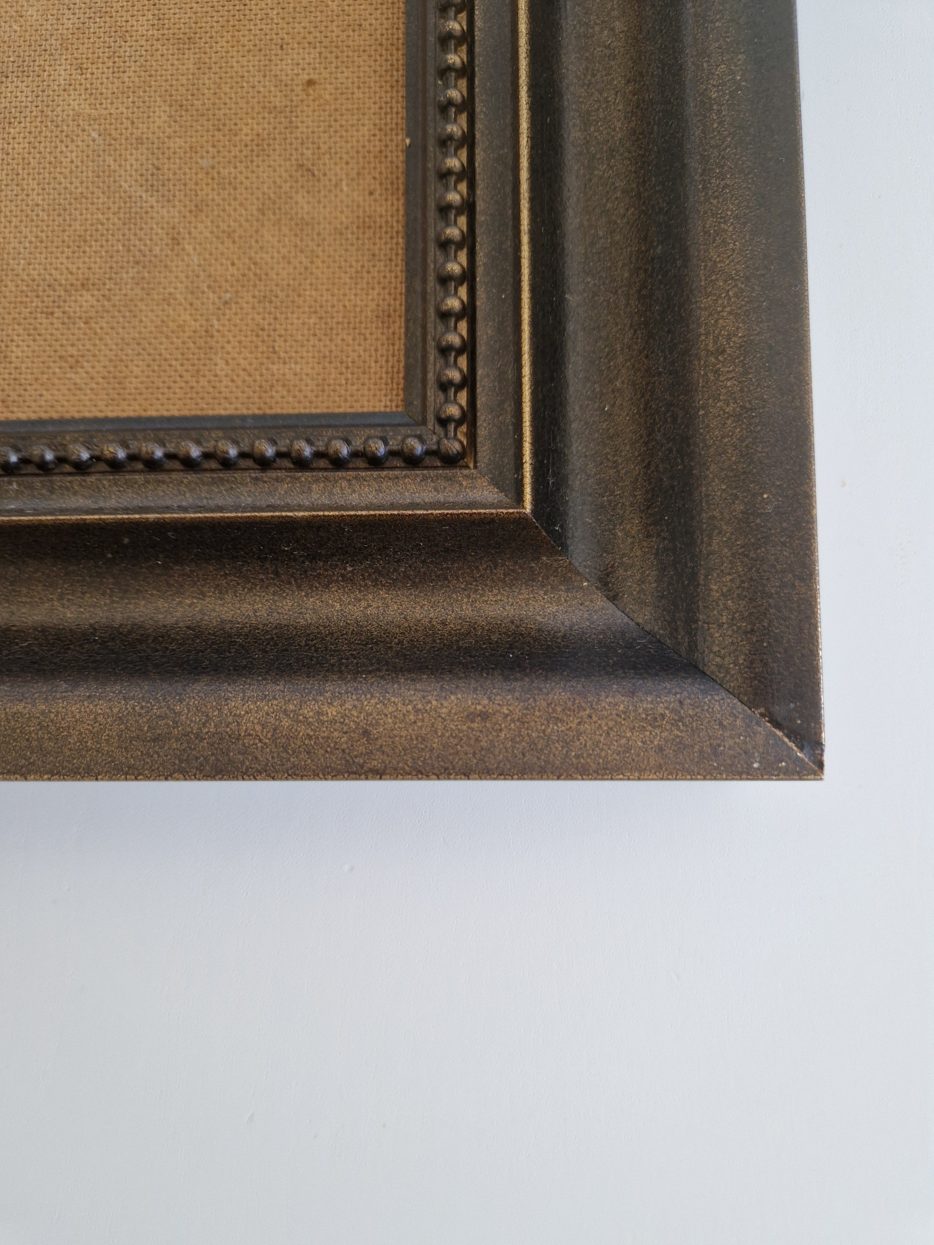 Cadre Photo Vintage en Bois | Noyer Foncé avec Bordure Perlée | Ouverture 40×30cm