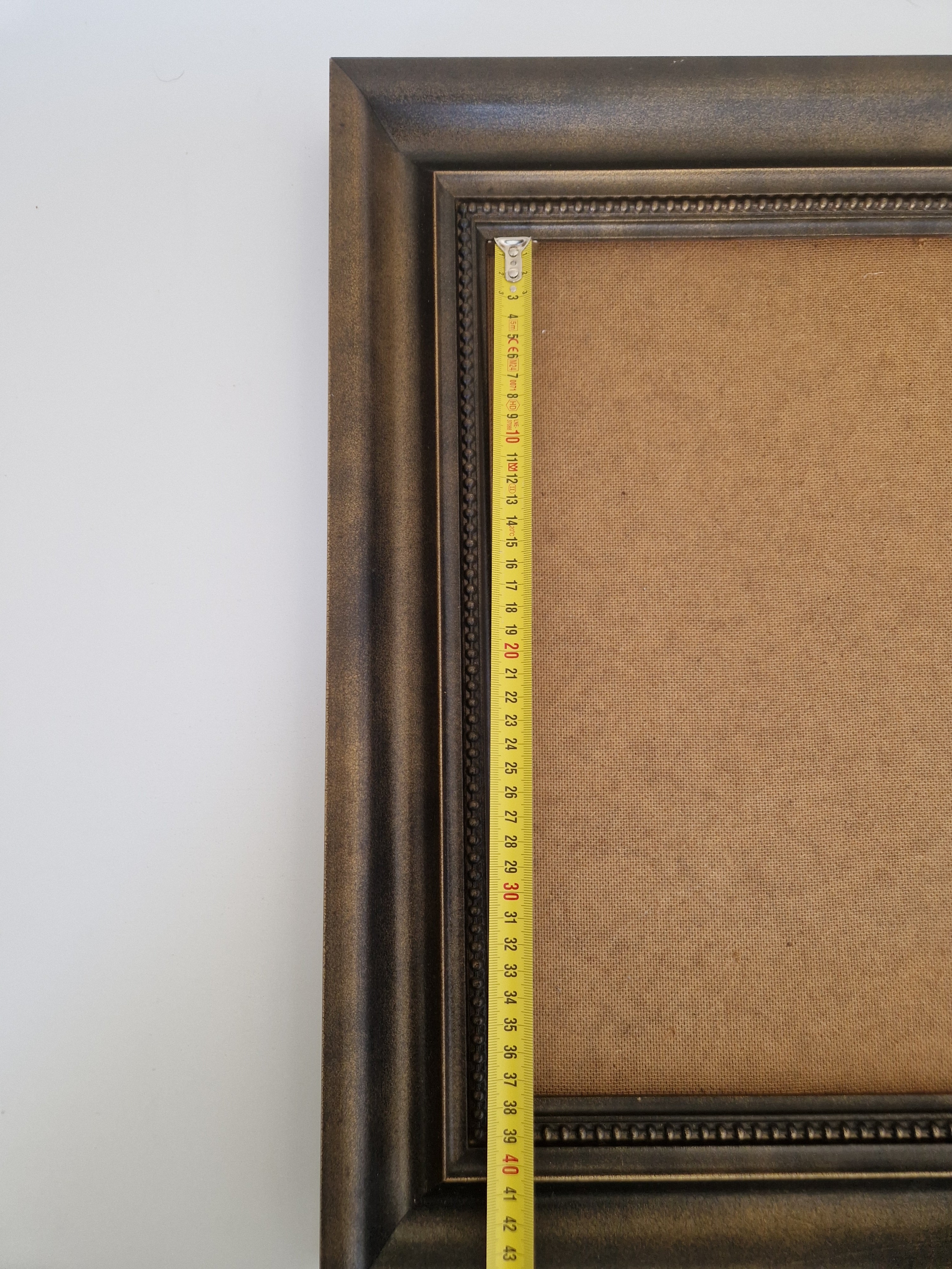 Vintage Holz Bilderrahmen | Dunkles Walnuss-Finish mit Perlenbordüre | 40×30cm Öffnung