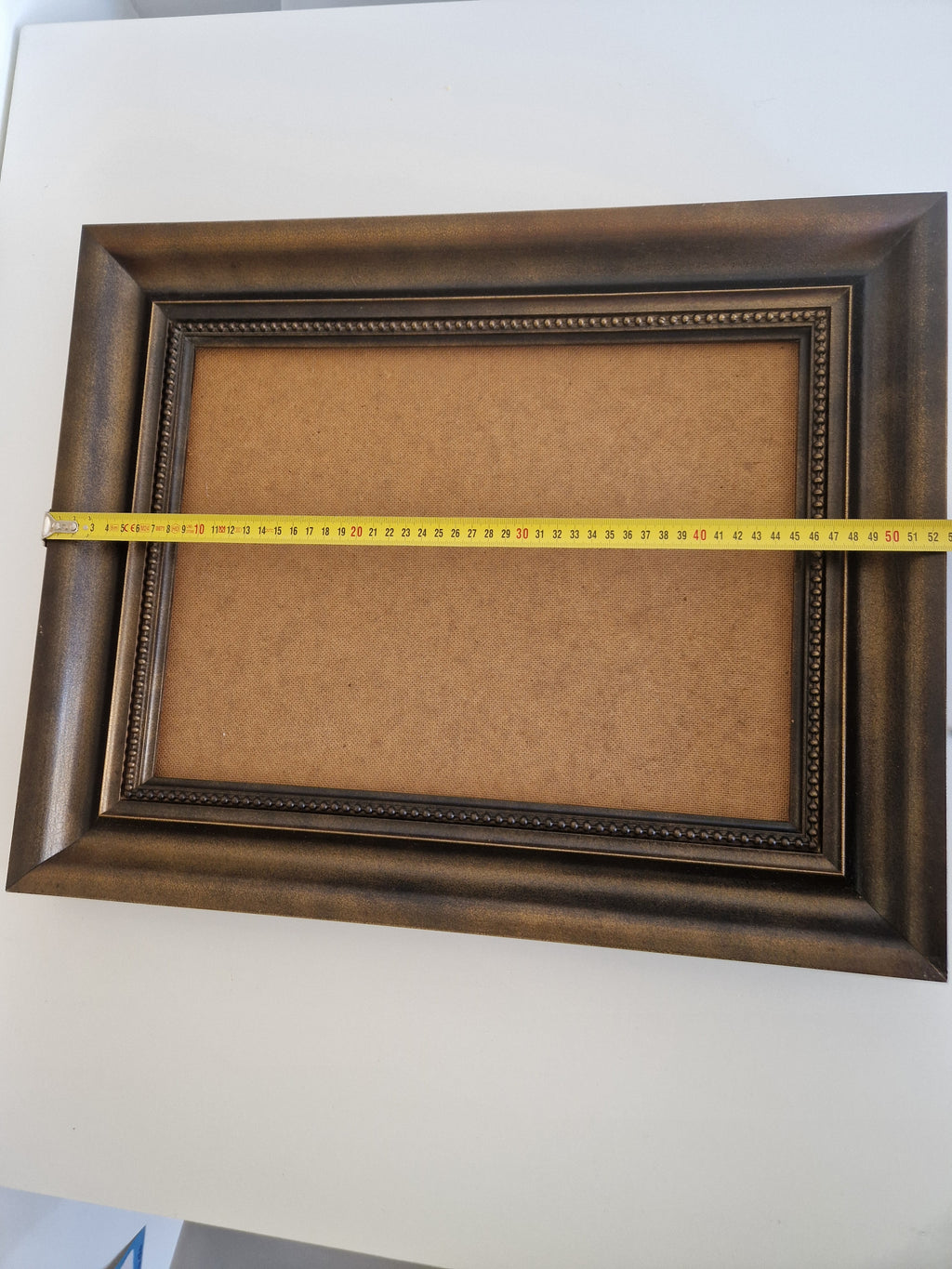 Vintage Holz Bilderrahmen | Dunkles Walnuss-Finish mit Perlenbordüre | 40×30cm Öffnung