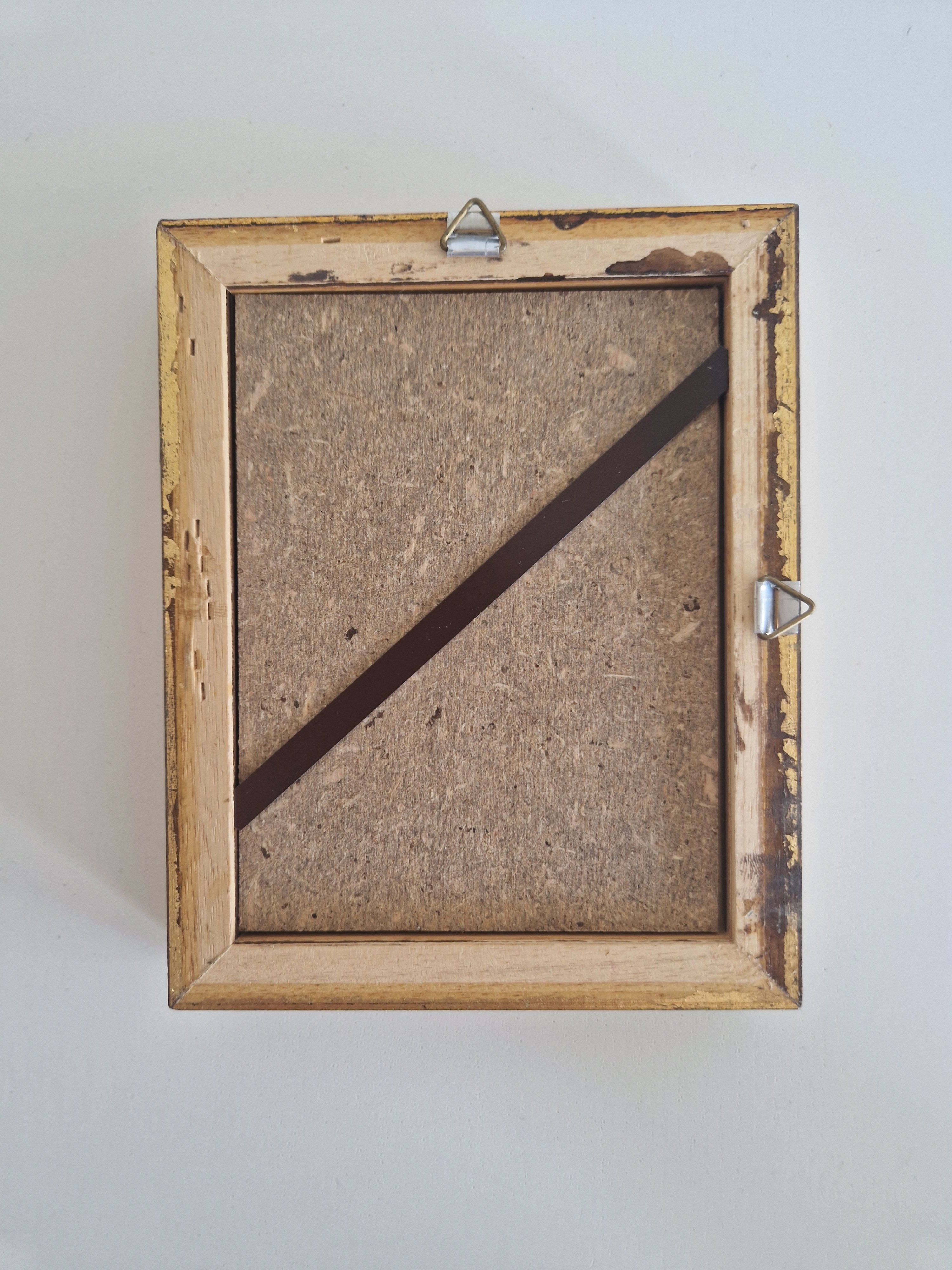 Cadre en bois doré et marron – Style vintage