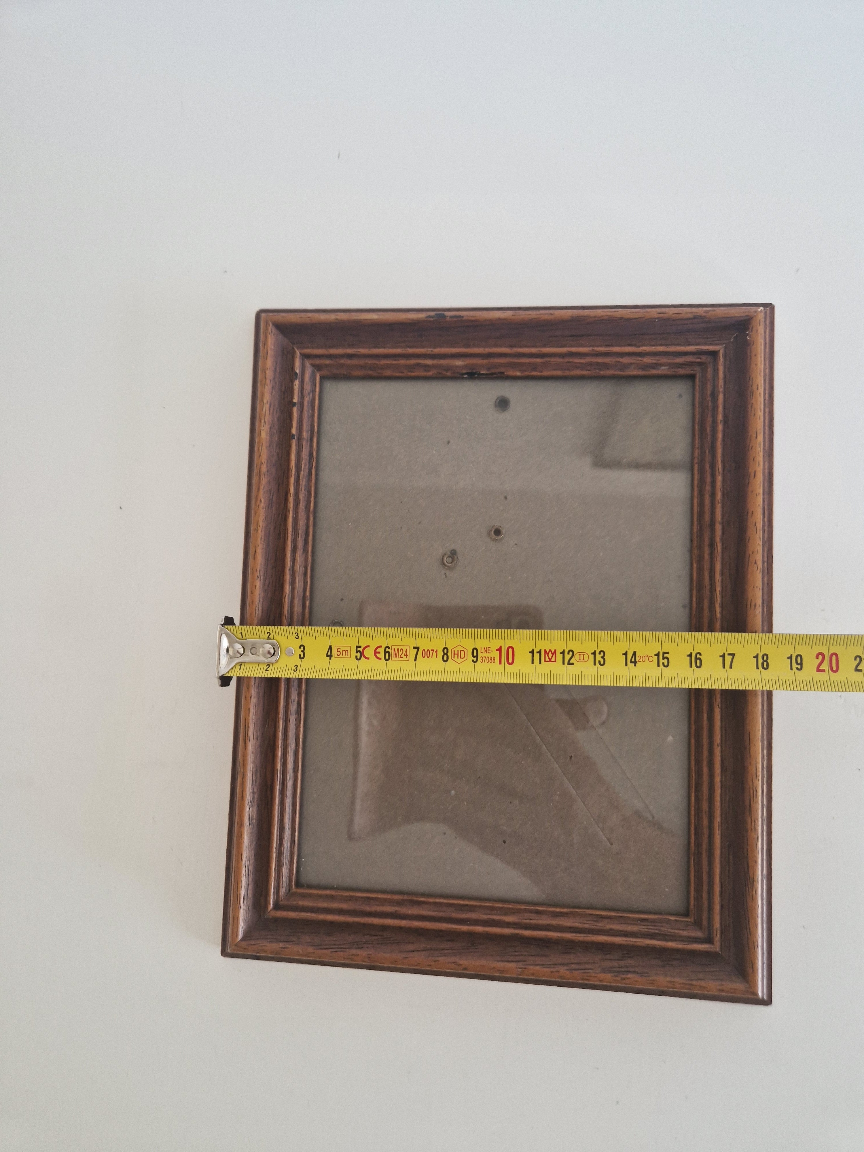 Cadre photo vintage en bois avec verre – À accrocher au mur ou à poser