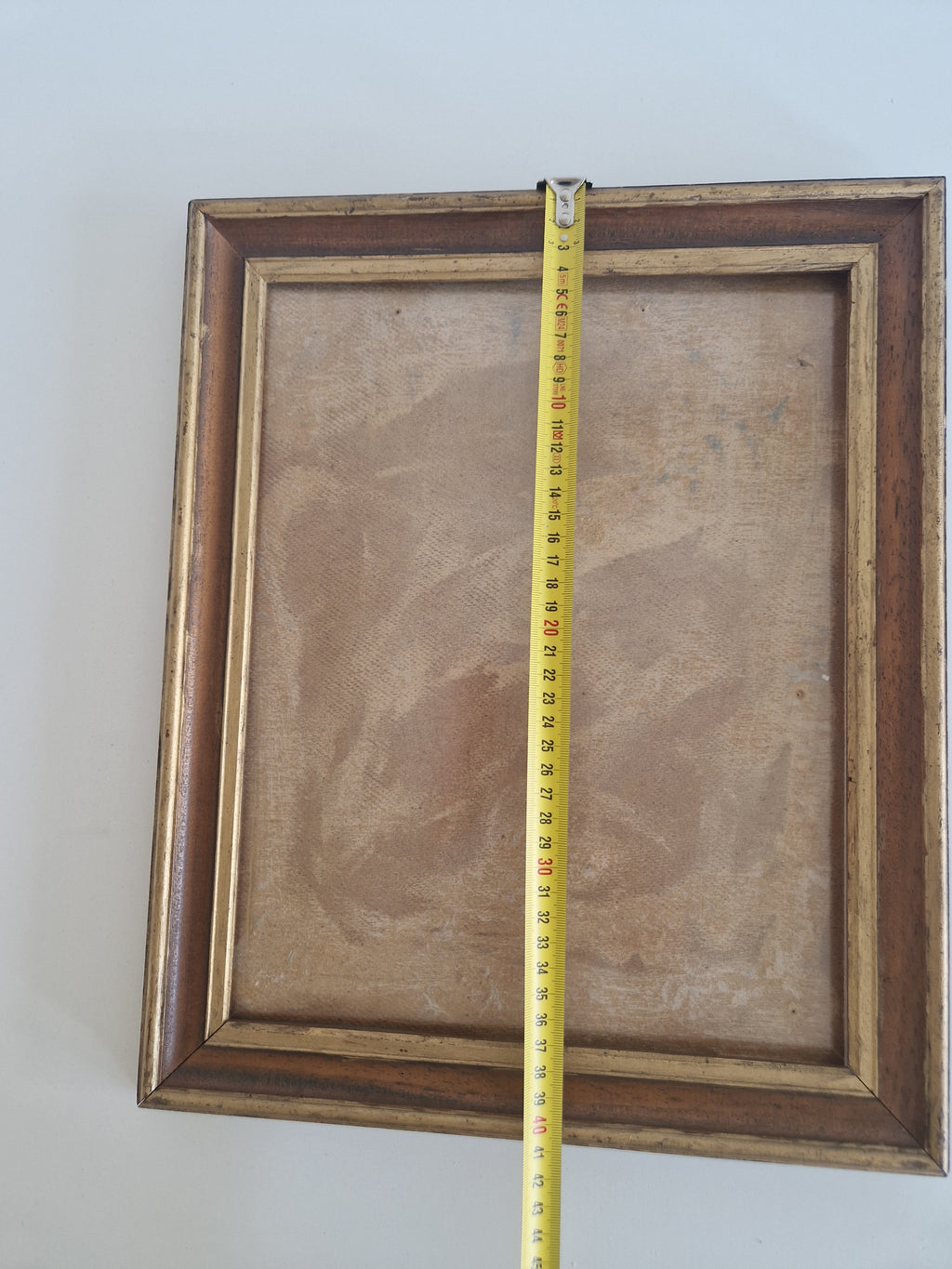 Cadre Photo Vintage en Bois avec Verre – Profil Moulé Marron et Doré