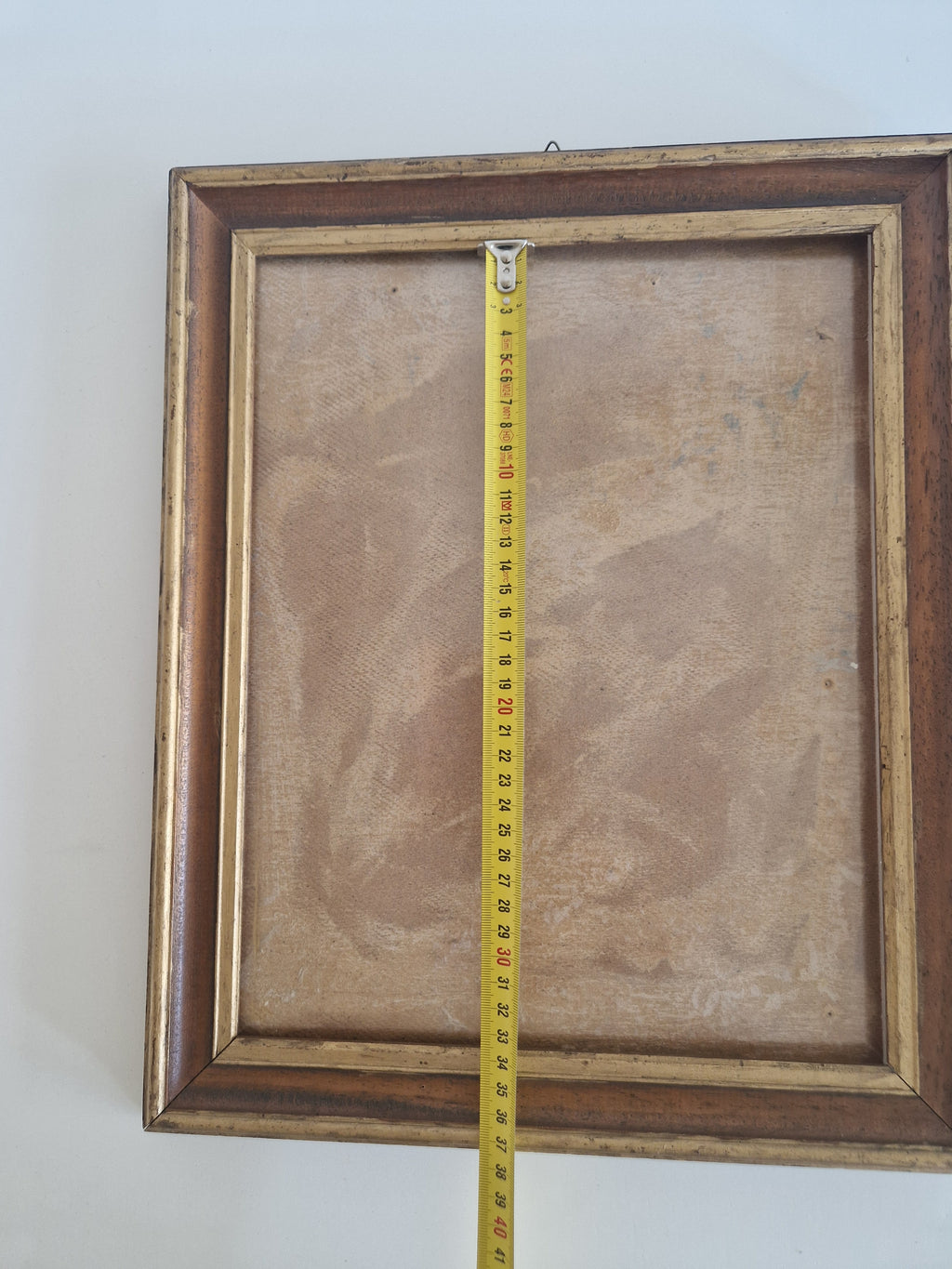 Cadre Photo Vintage en Bois avec Verre – Profil Moulé Marron et Doré