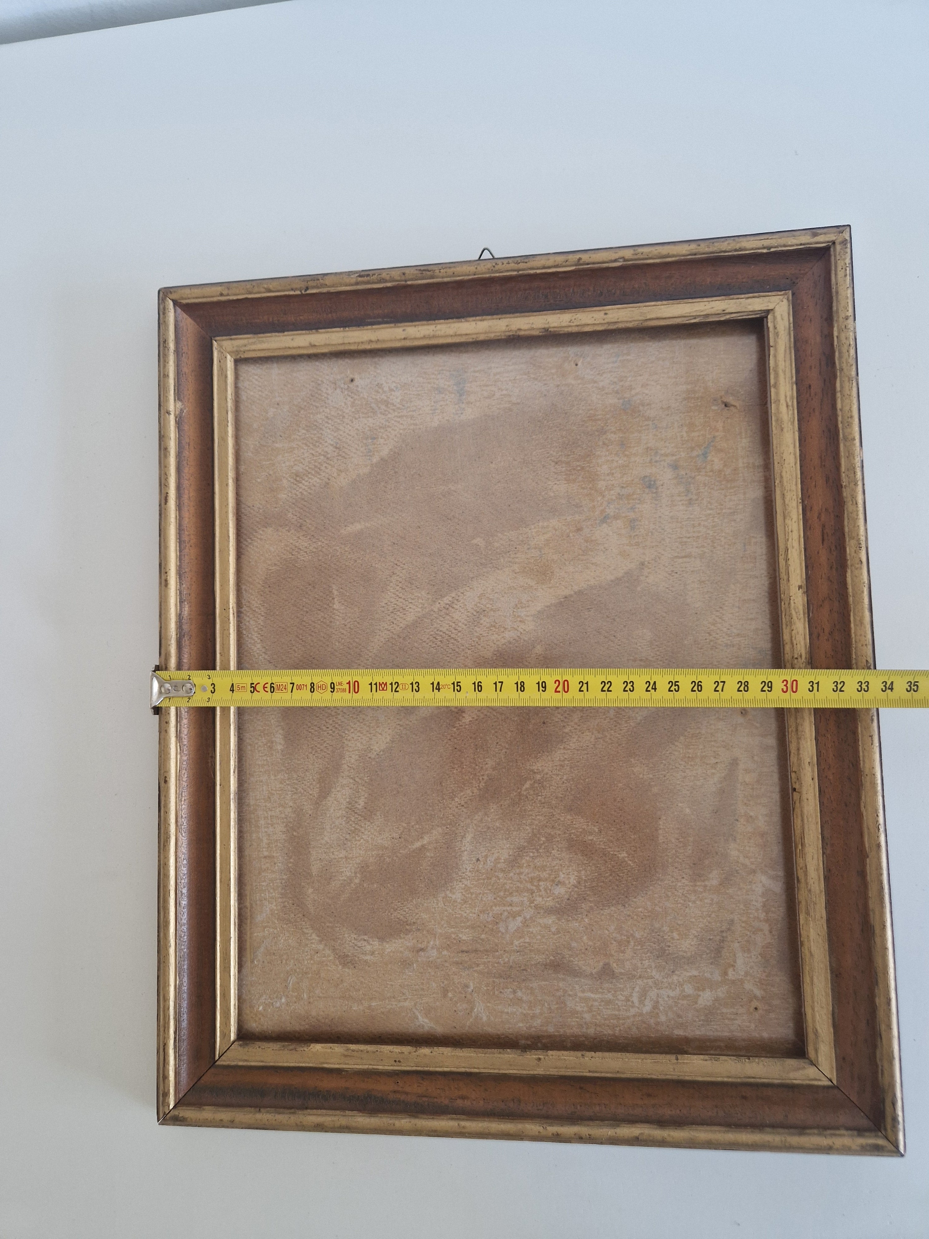 Cadre Photo Vintage en Bois avec Verre – Profil Moulé Marron et Doré