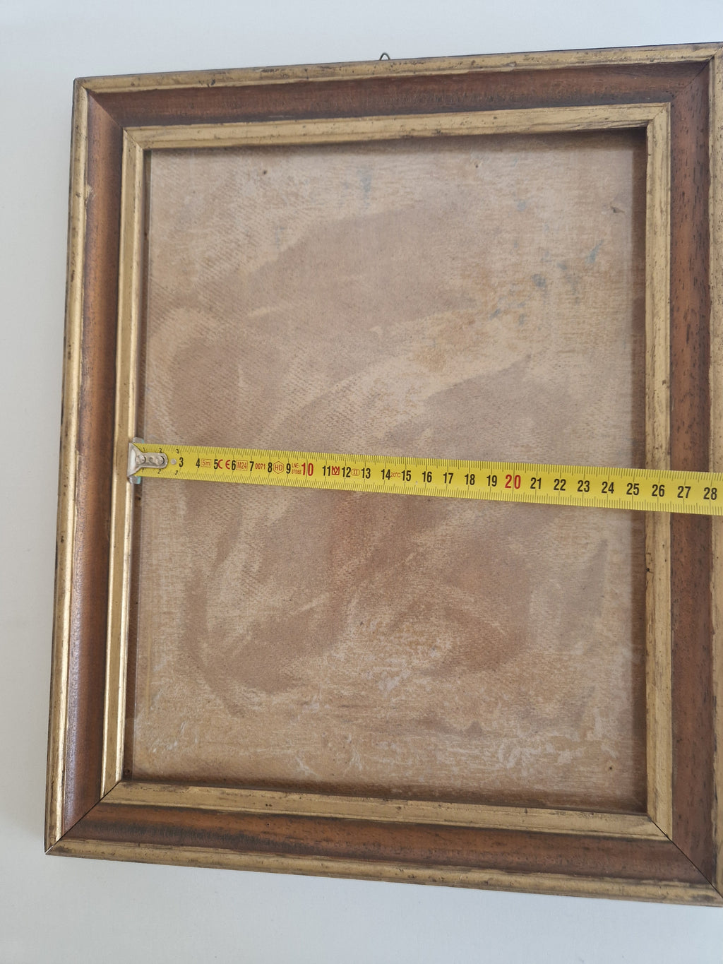 Cadre Photo Vintage en Bois avec Verre – Profil Moulé Marron et Doré