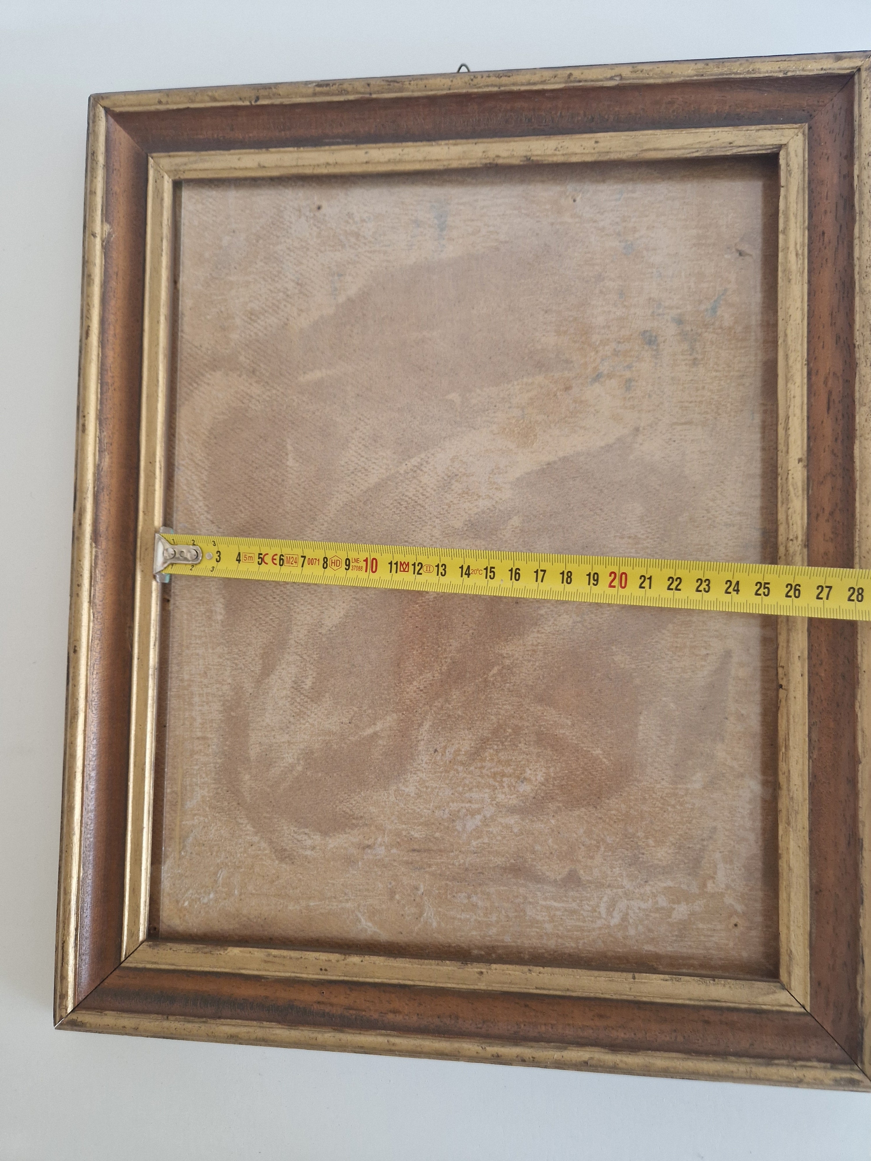 Cadre Photo Vintage en Bois avec Verre – Profil Moulé Marron et Doré