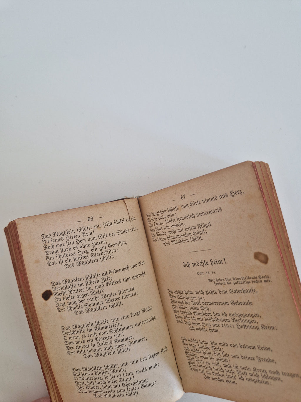 Palmblätter – Poésie dévotionnelle allemande ancienne, Stuttgart 1895, 114e édition, format de poche