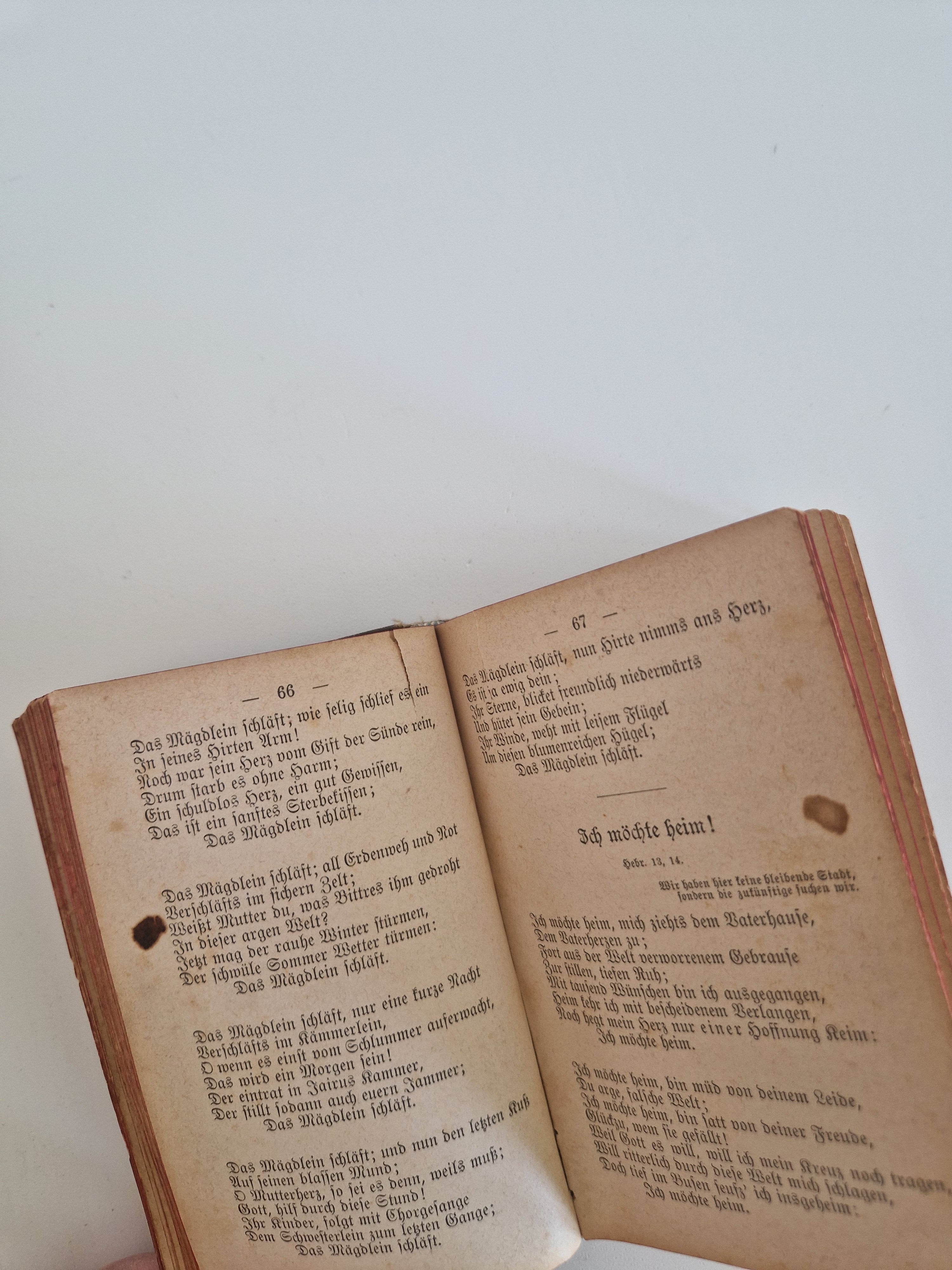 Palmblätter – Poésie dévotionnelle allemande ancienne, Stuttgart 1895, 114e édition, format de poche